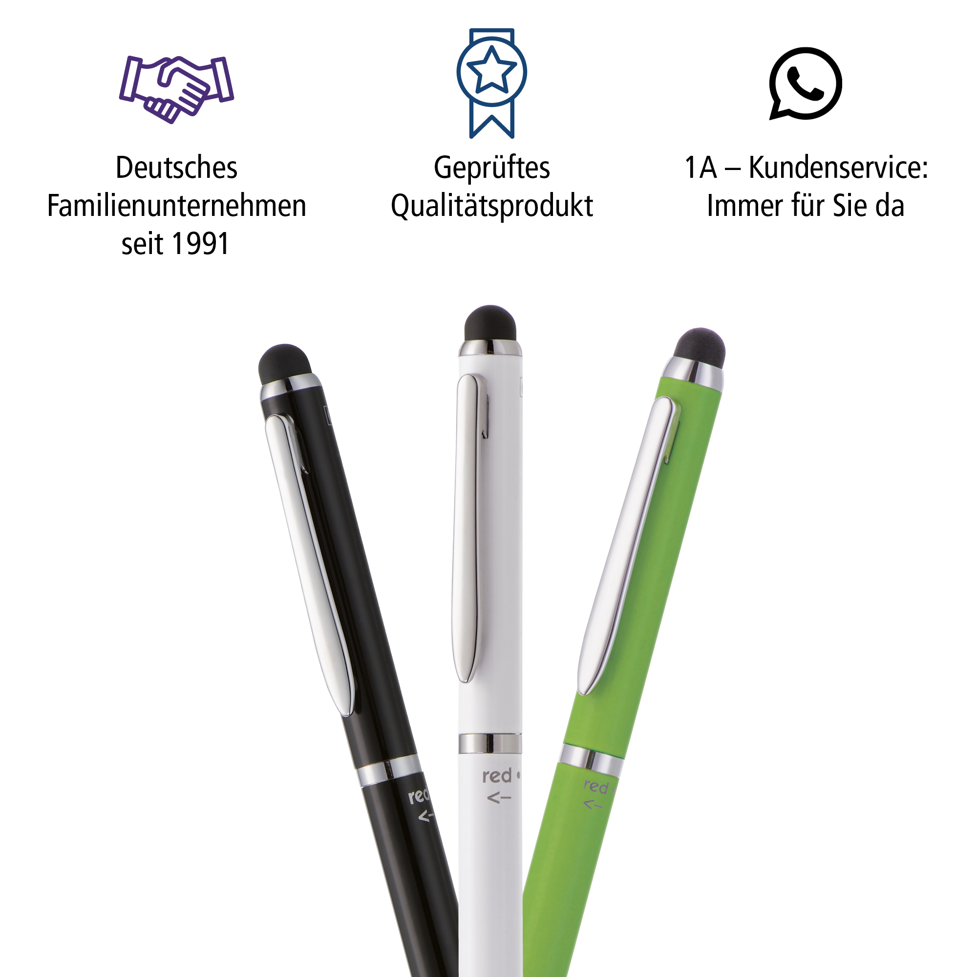 Kugelschreiber 3-in-1 Multi Touch Pen White