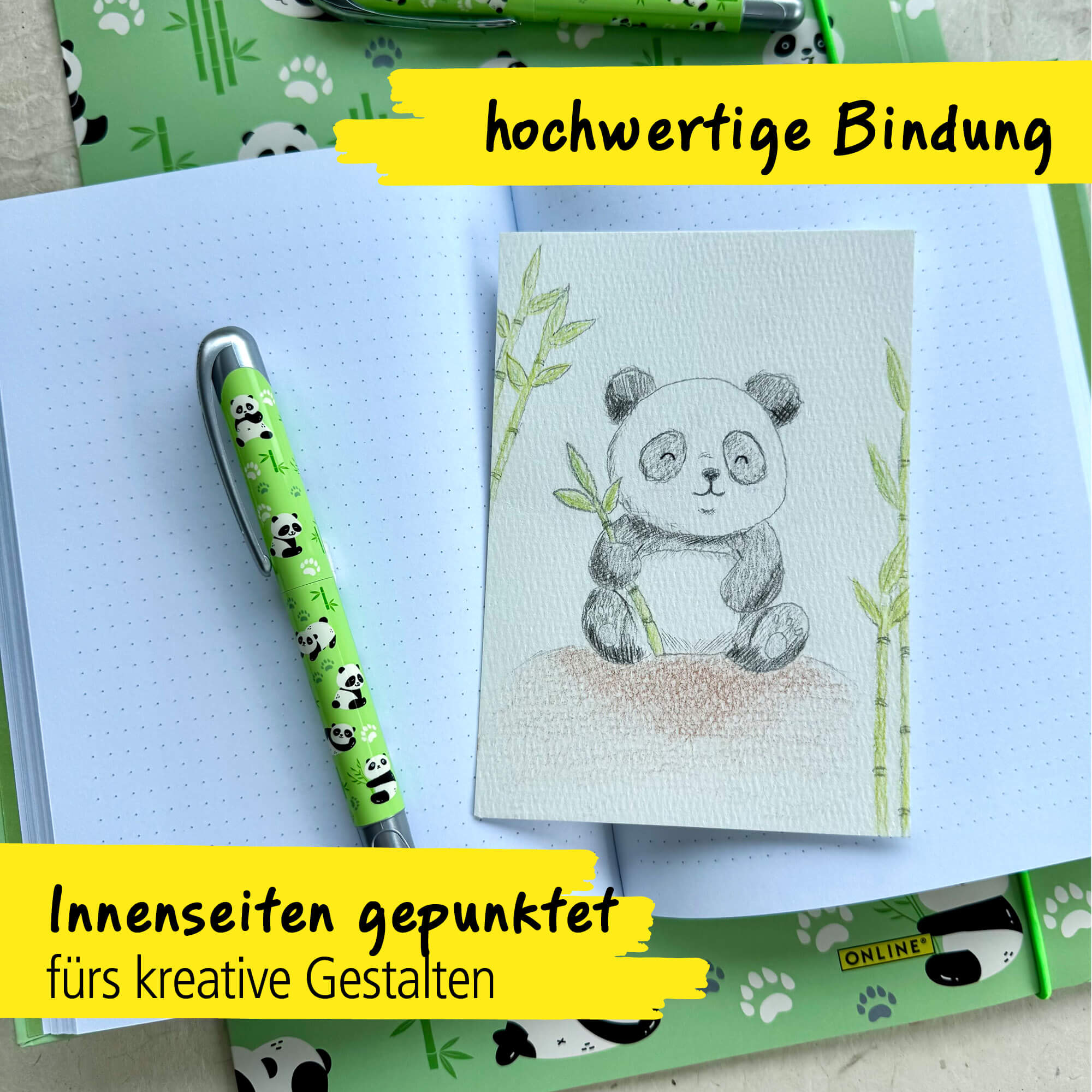 Notizbuch DIN A5 Panda