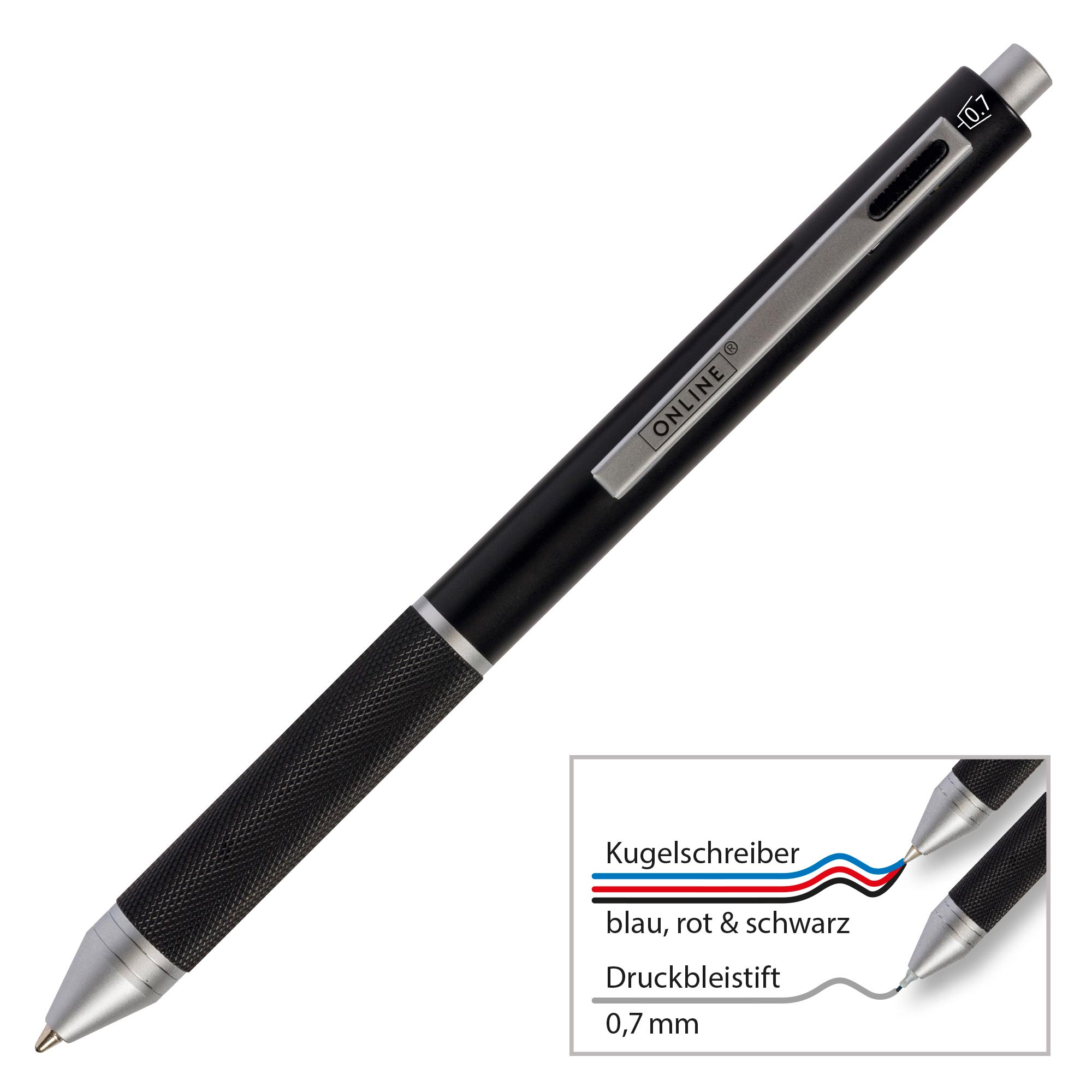Kugelschreiber Multipen 4-in-1 Black