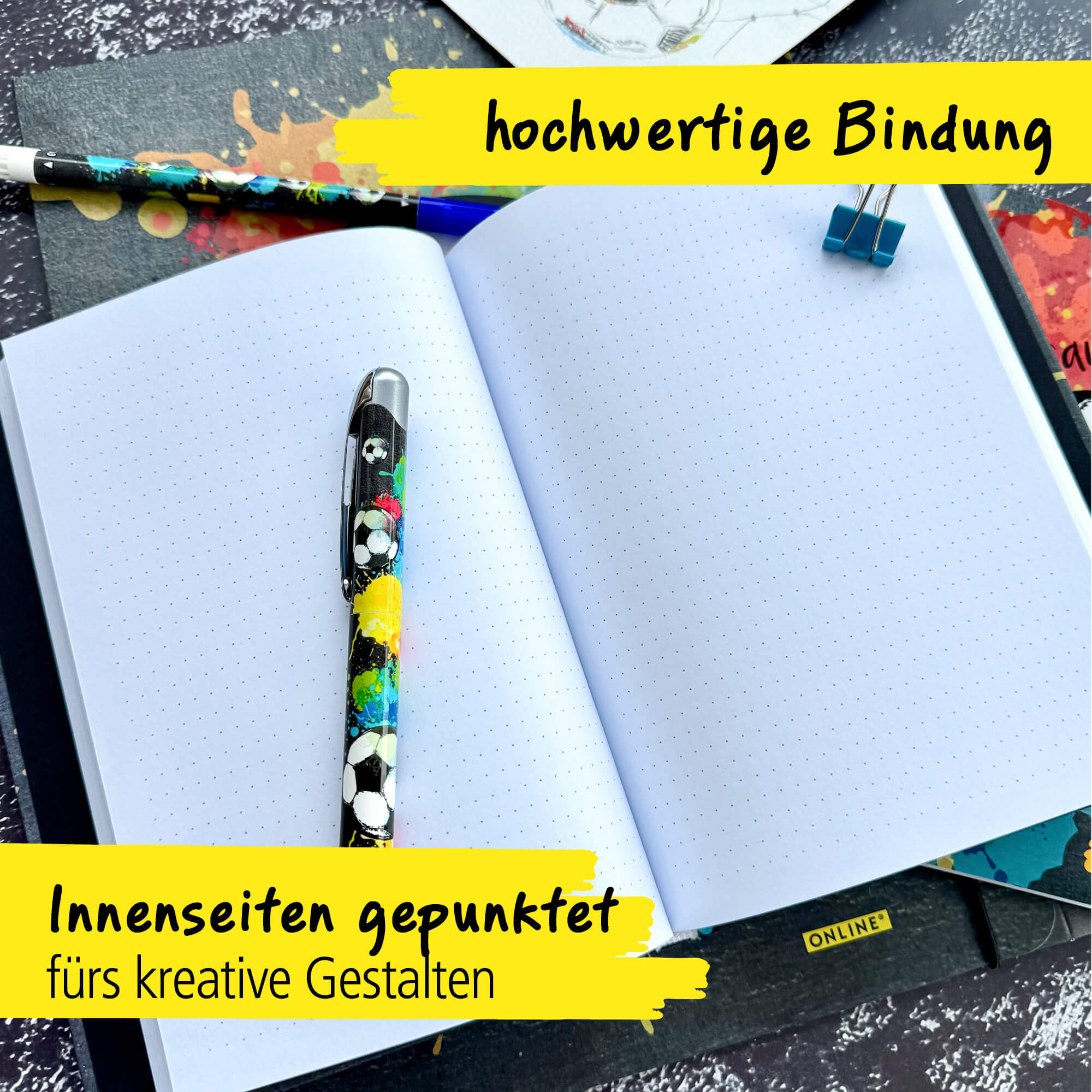 ONLINE Notizbuch DIN A5 "Soccer"
