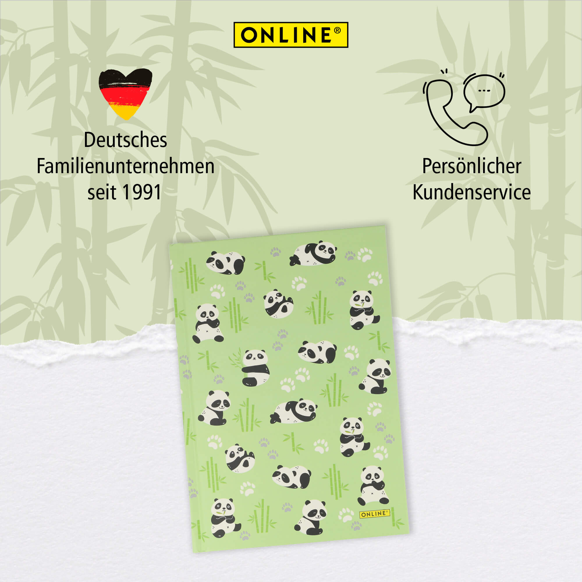 Kladde DIN A5 Panda