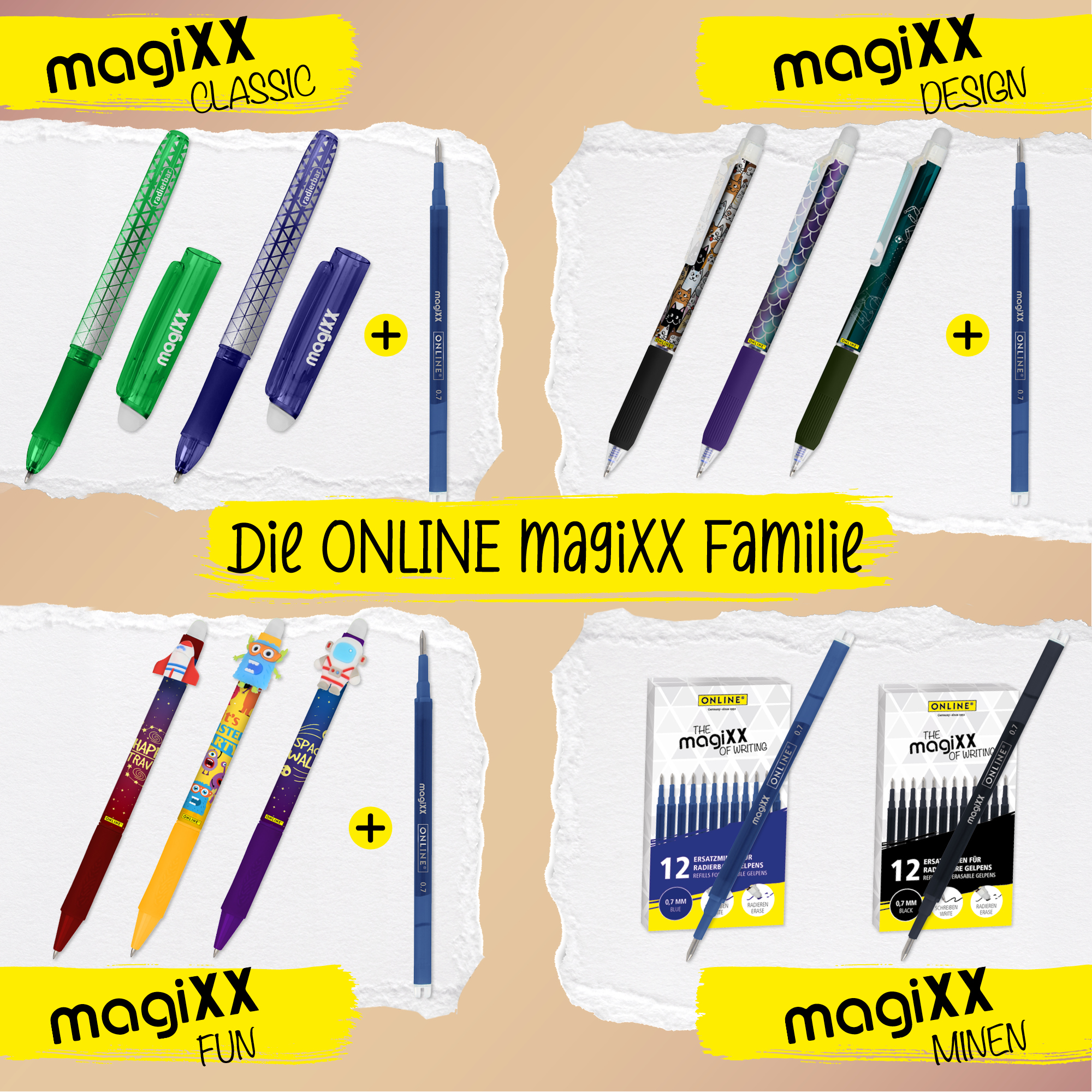6er Pack Gelpen magiXX Fun XMAS gemischt