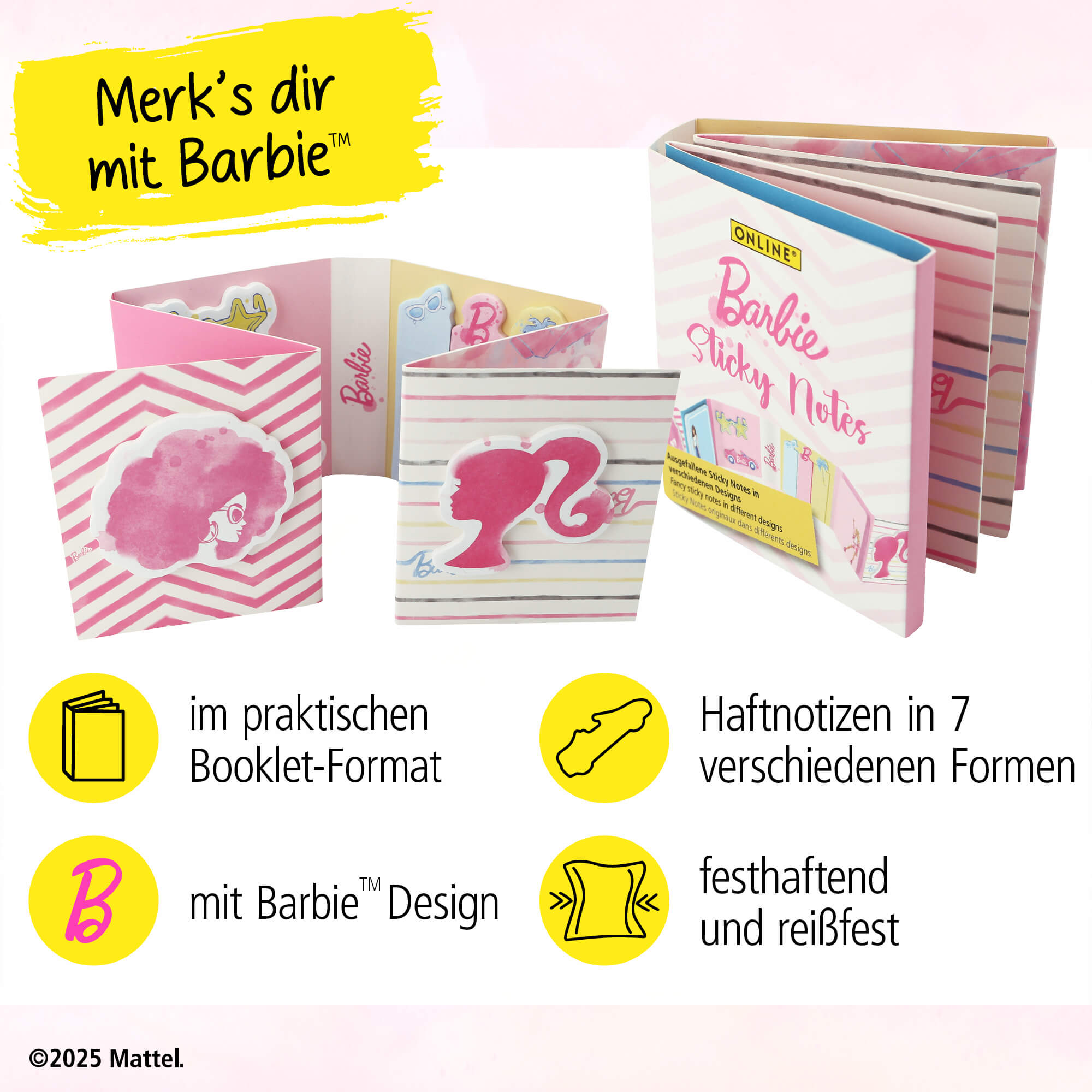 Sticky Notes Booklet Barbie