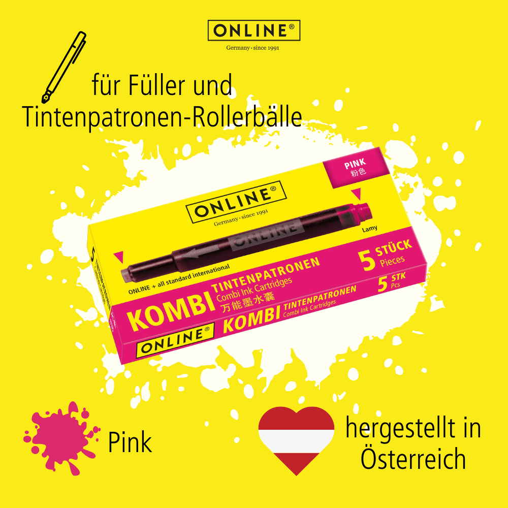 10x Kombi-Tintenpatrone pink