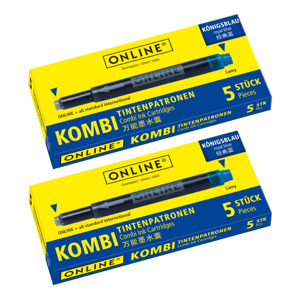 10x Kombi-Tintenpatrone blau Tintenpatrone Füller blau Online