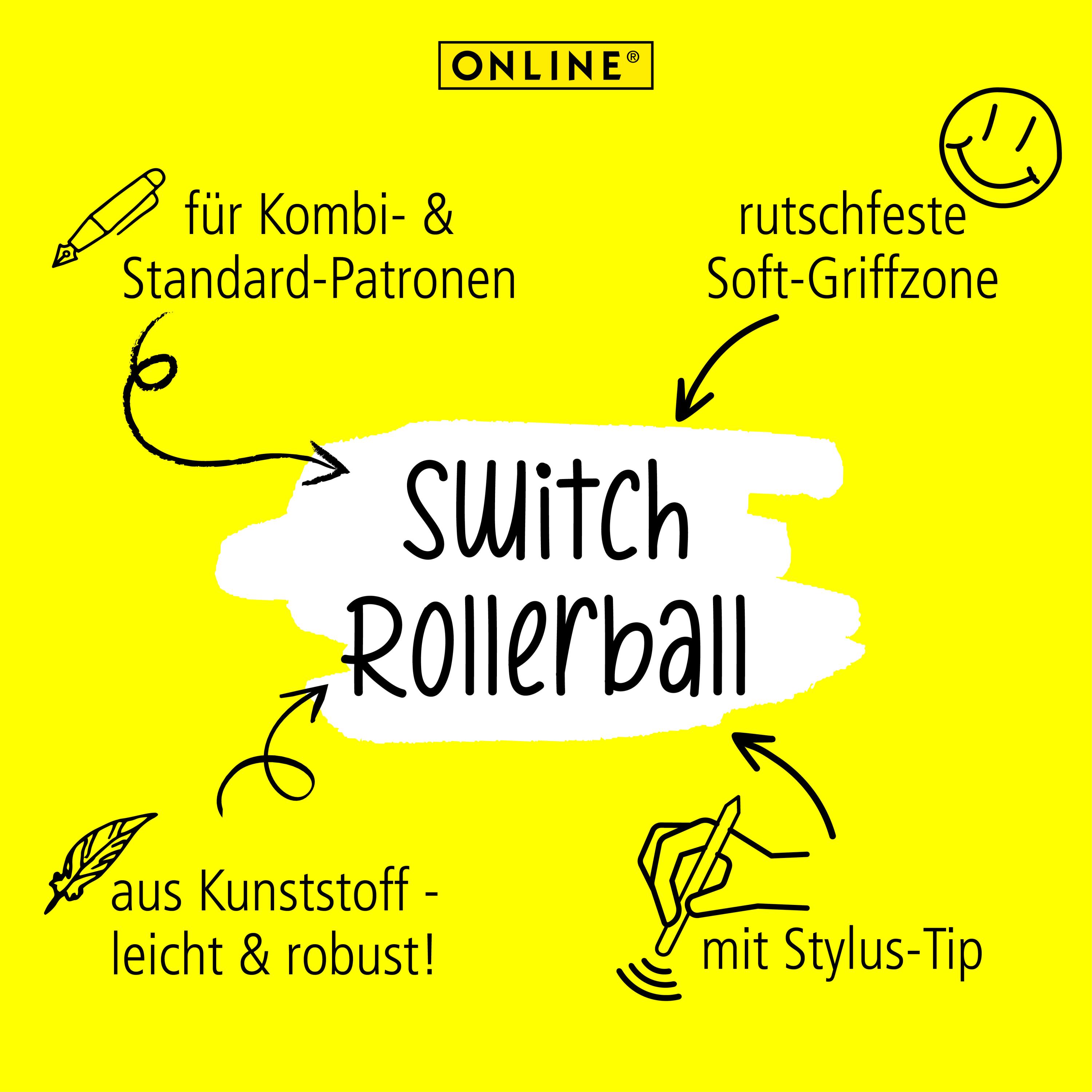 Tintenpatronen-Rollerball Switch Plus Petrol