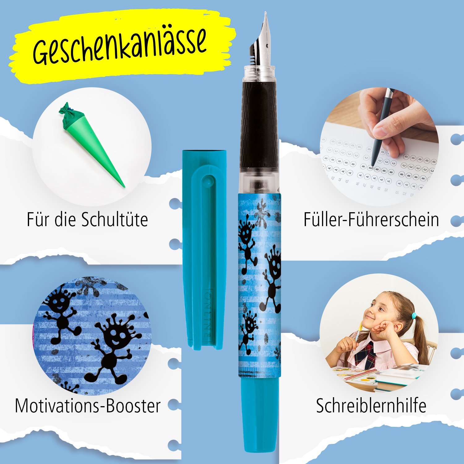 Schreiblern-Füller Bachelor Starter Klexxi Blue