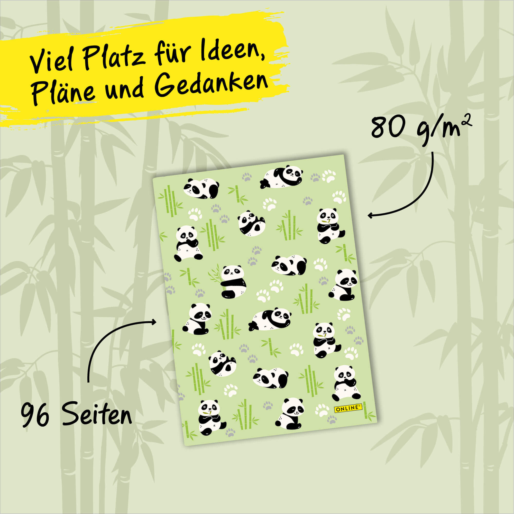 Notizbuch DIN A5 Panda