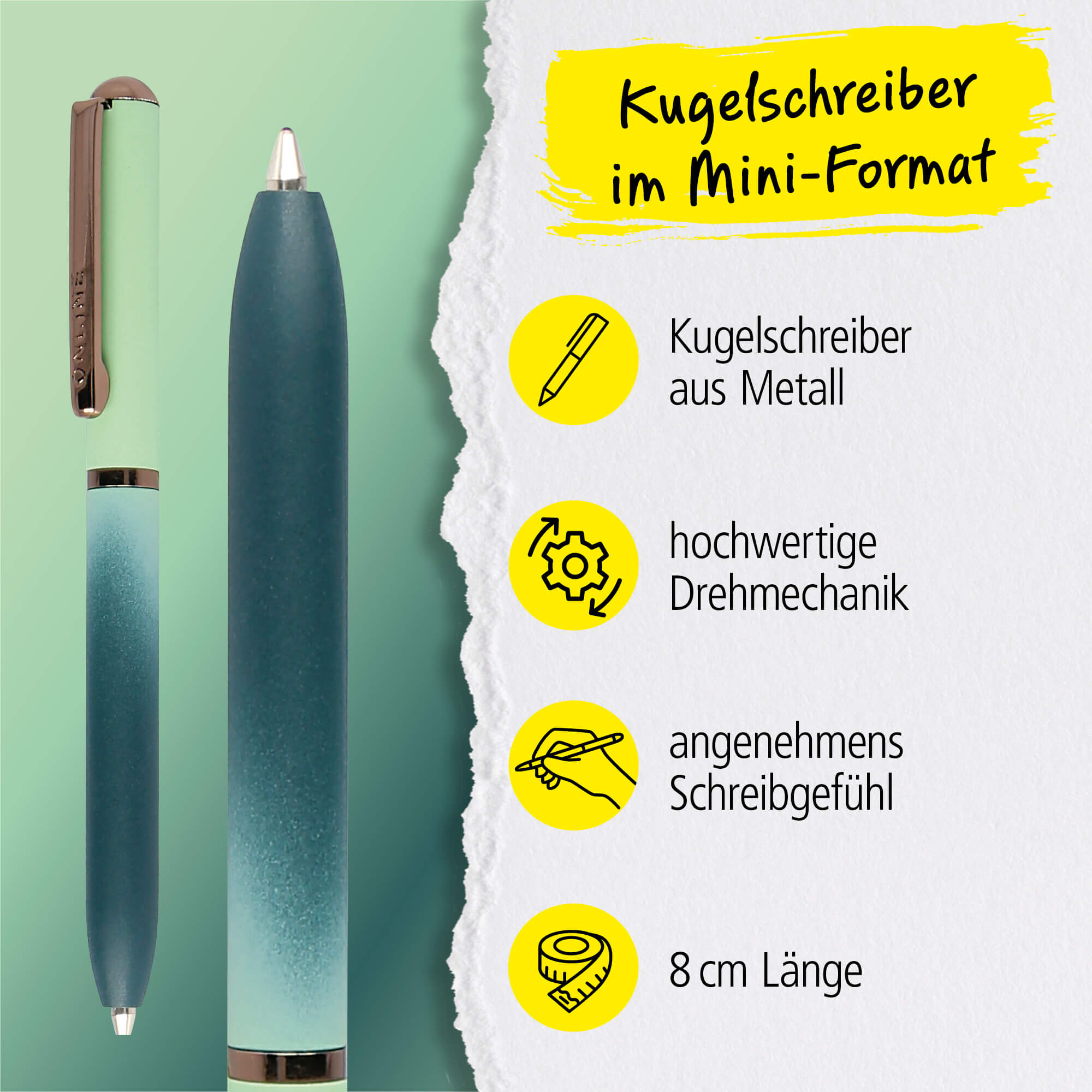 Kugelschreiber Mini Portemonnaie Pistachio