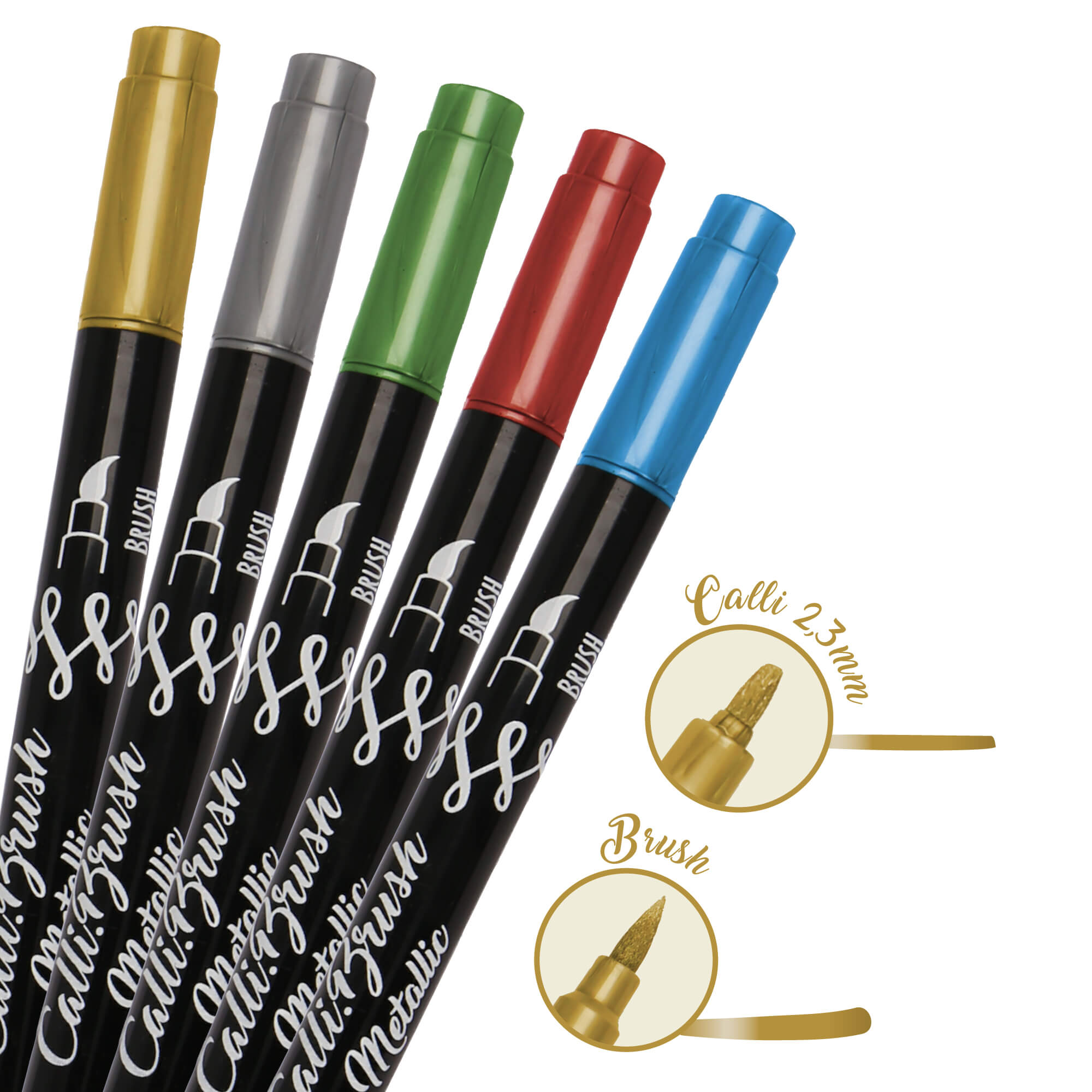 Calli.Brush Pen Metallic Gold
