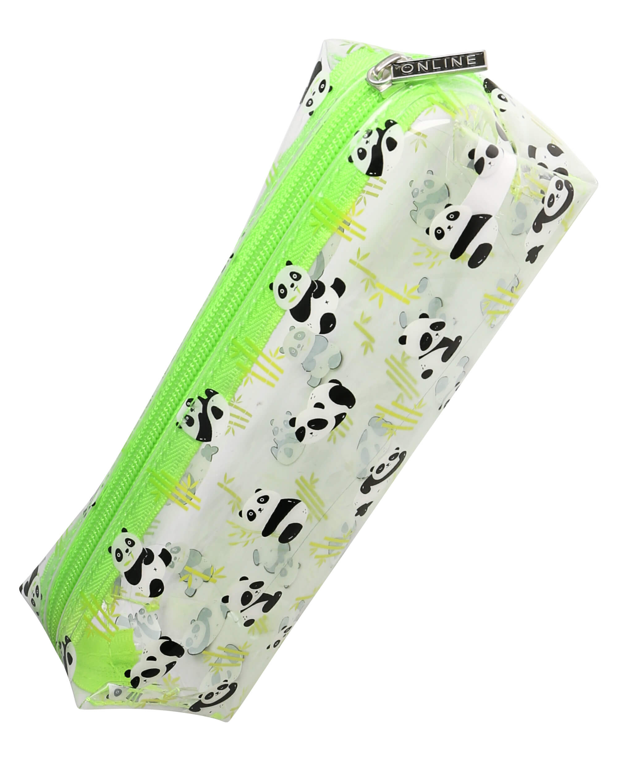 Schlampermäppchen Panda transparent