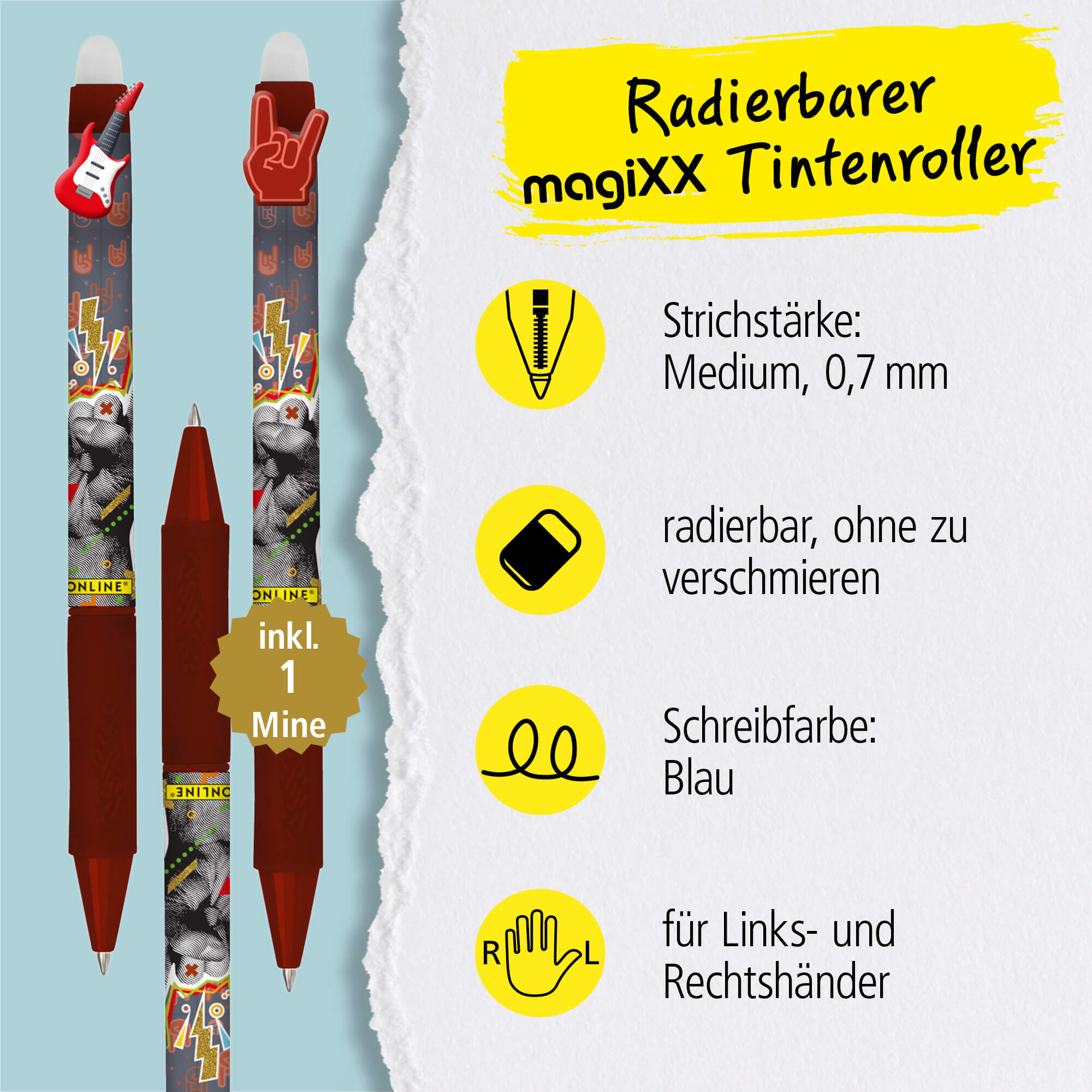 Radierbarer Gelschreiber magiXX Spin Music