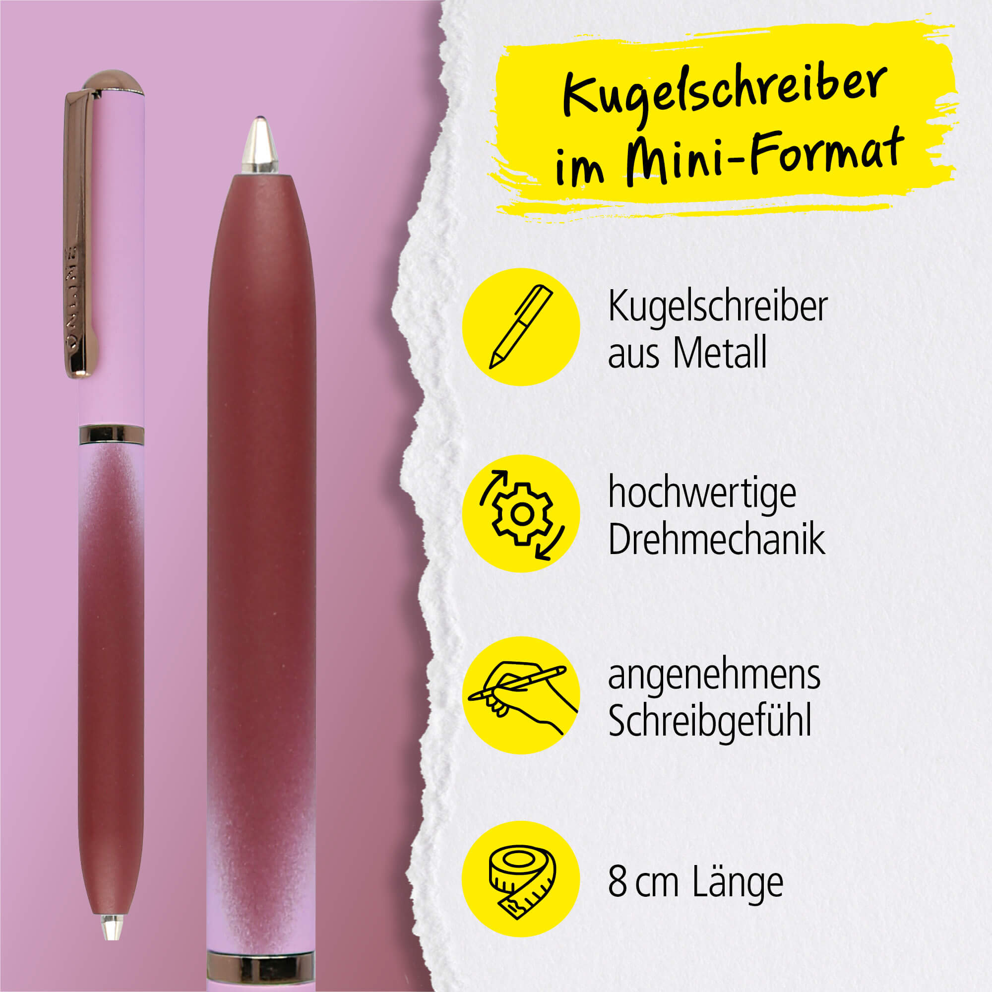 Kugelschreiber Mini Portemonnaie Orchid