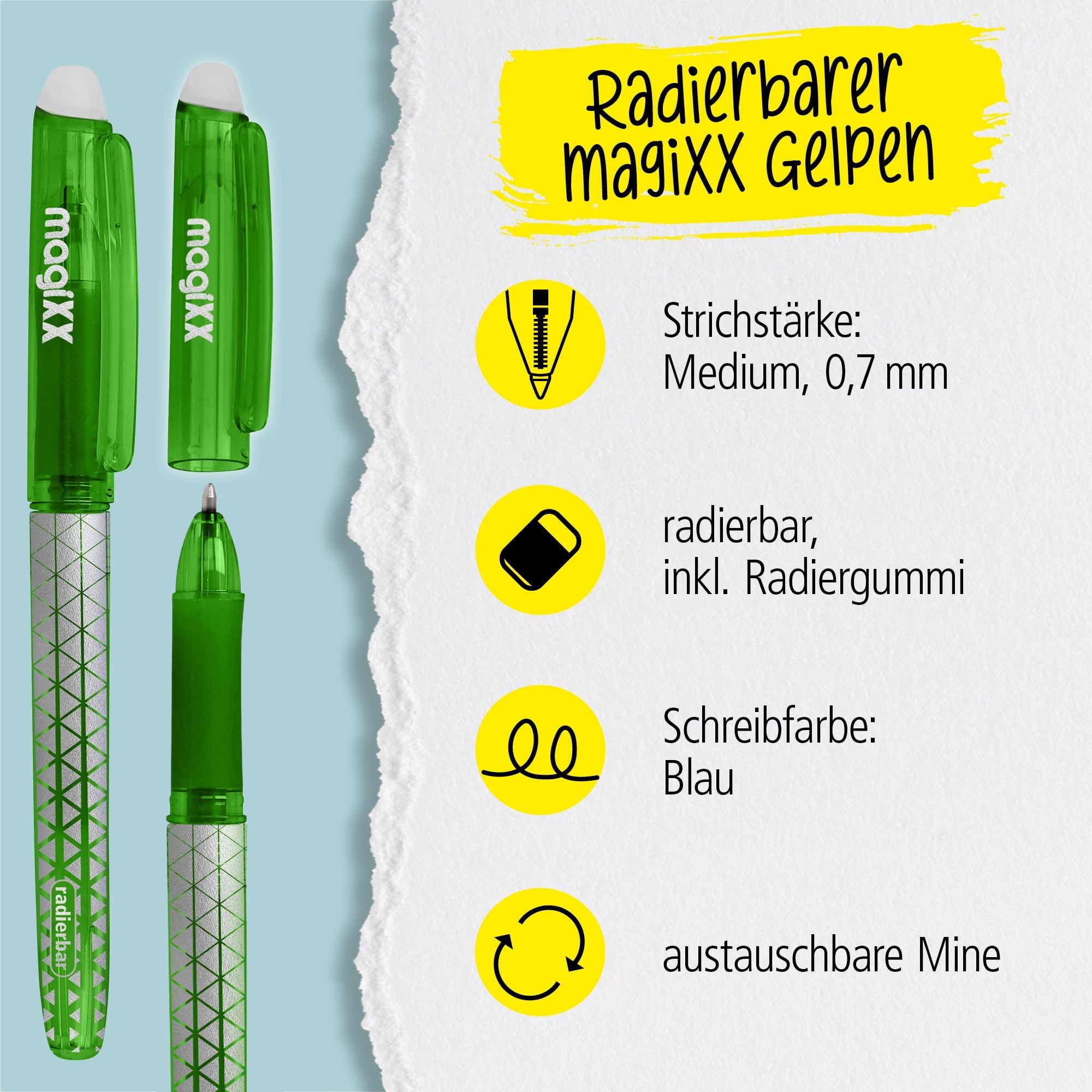 Radierbarer Gelpen ONLINE magiXX Classic Green