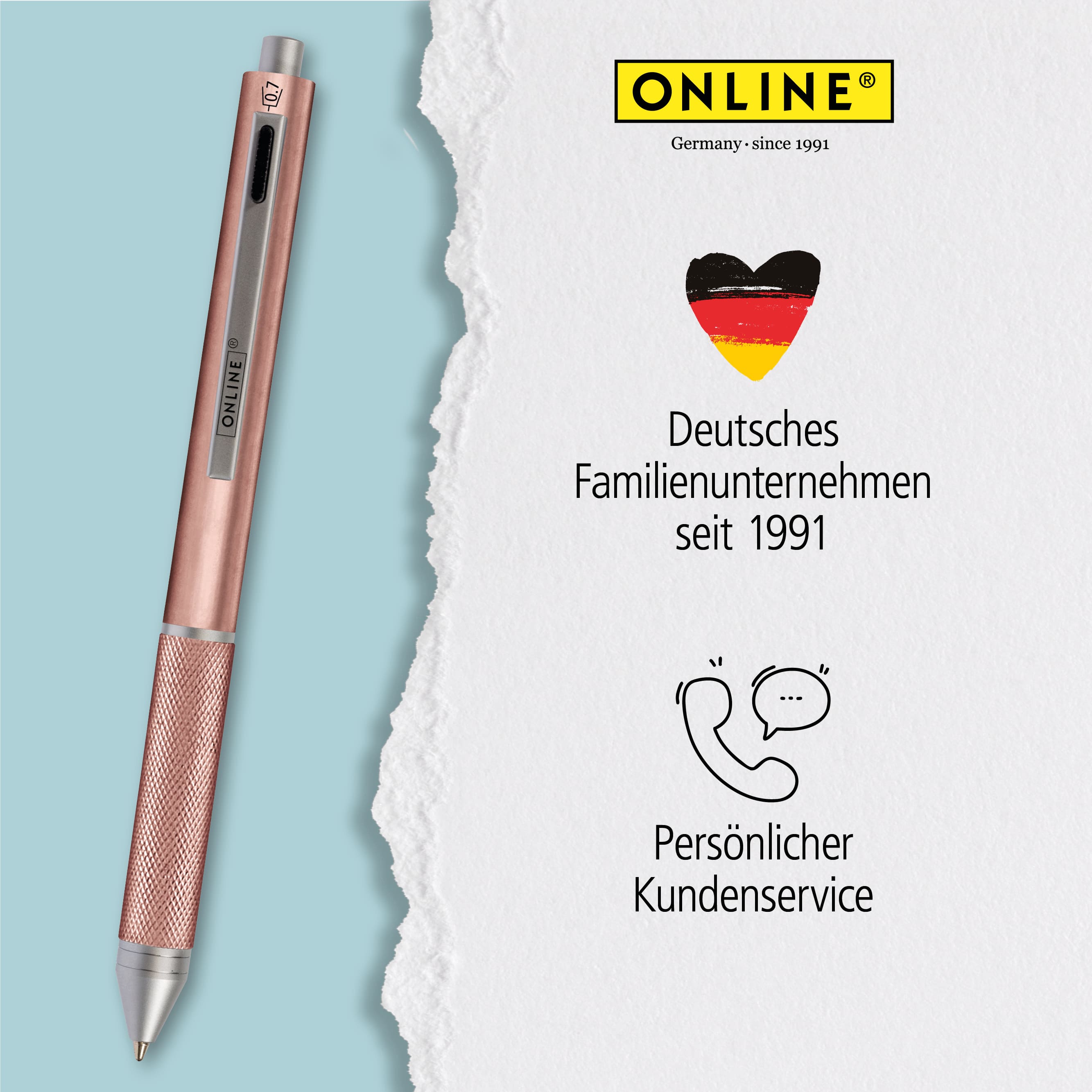 Kugelschreiber Multipen 4-in-1 Rosegold