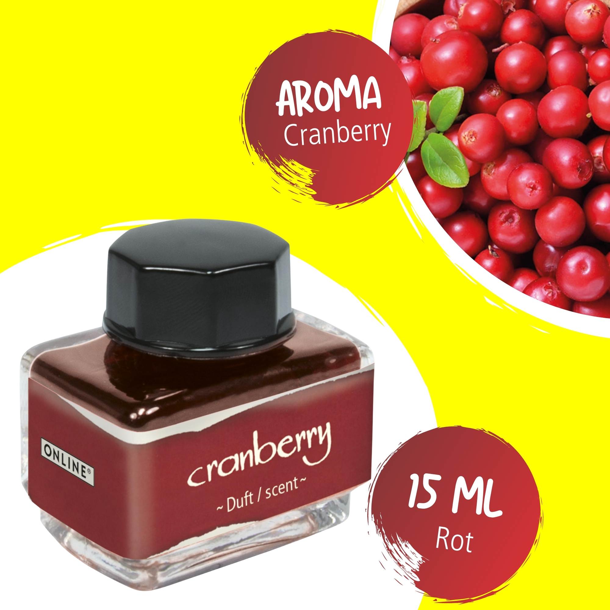 Tinte der Sinne 15 ml mit Duft - Aroma Cranberry
