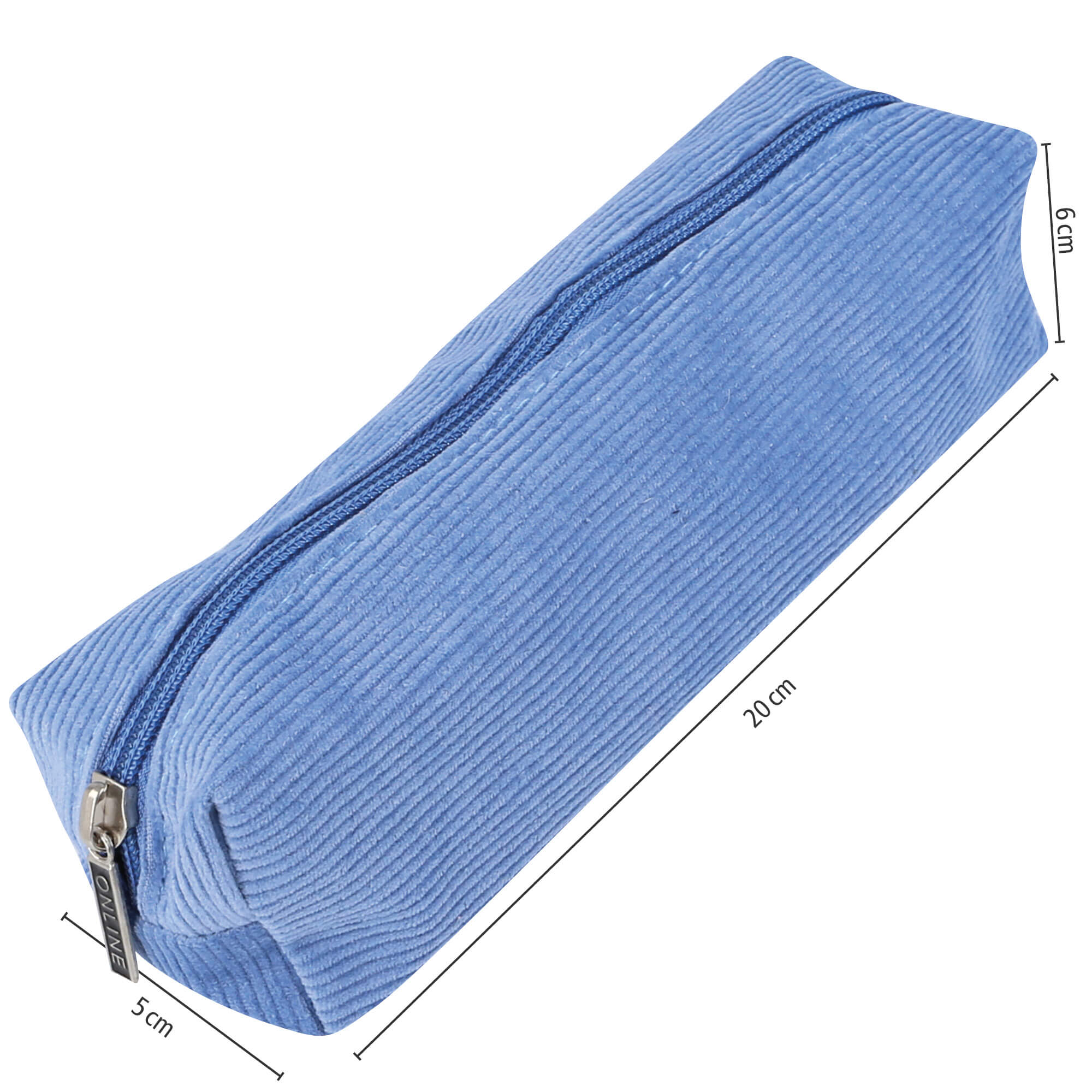 Schlampermäppchen Cord Blue, blaues Federmäppchen