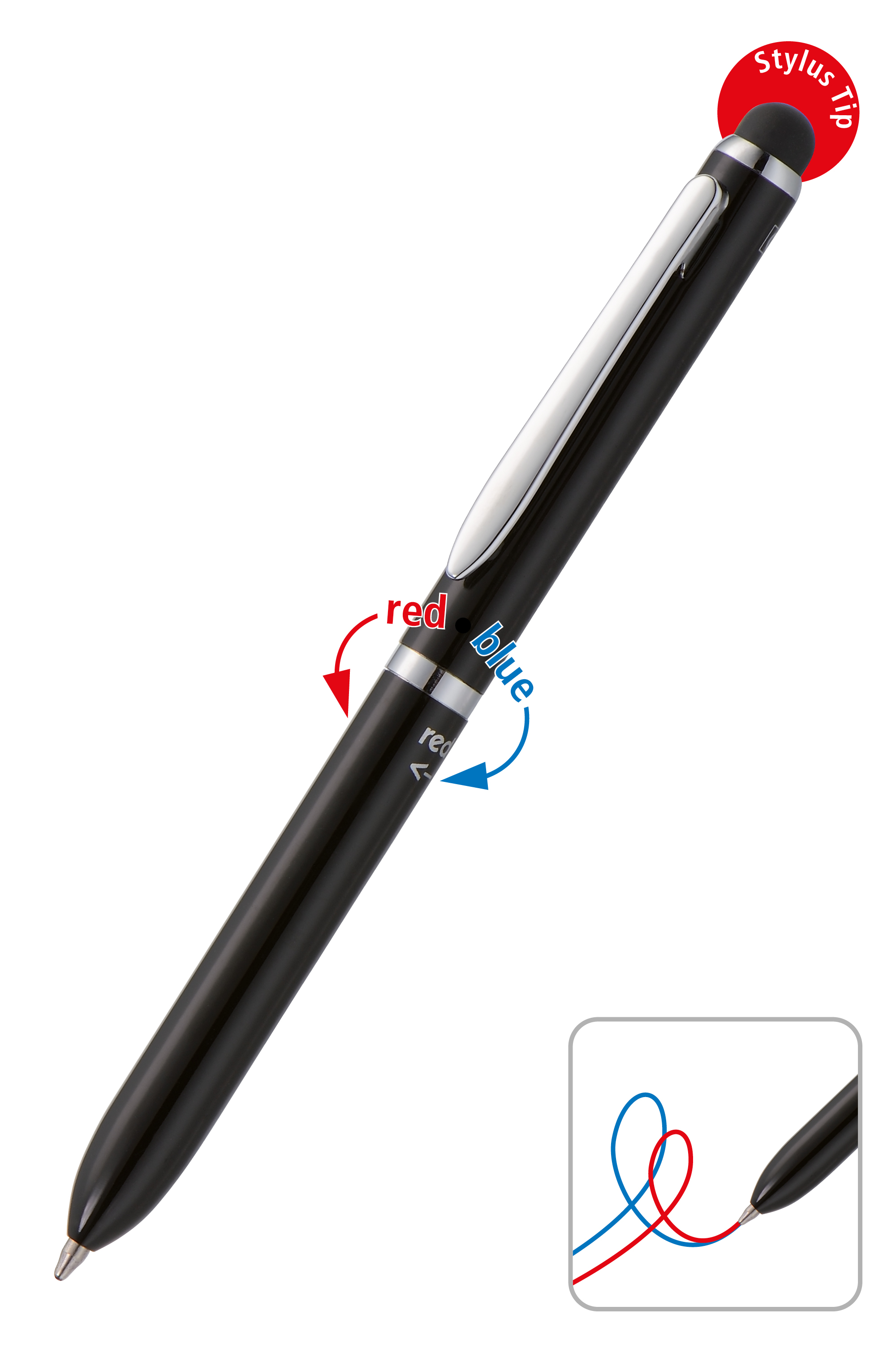 Kugelschreiber 3-in-1 Multi Touch Pen Black