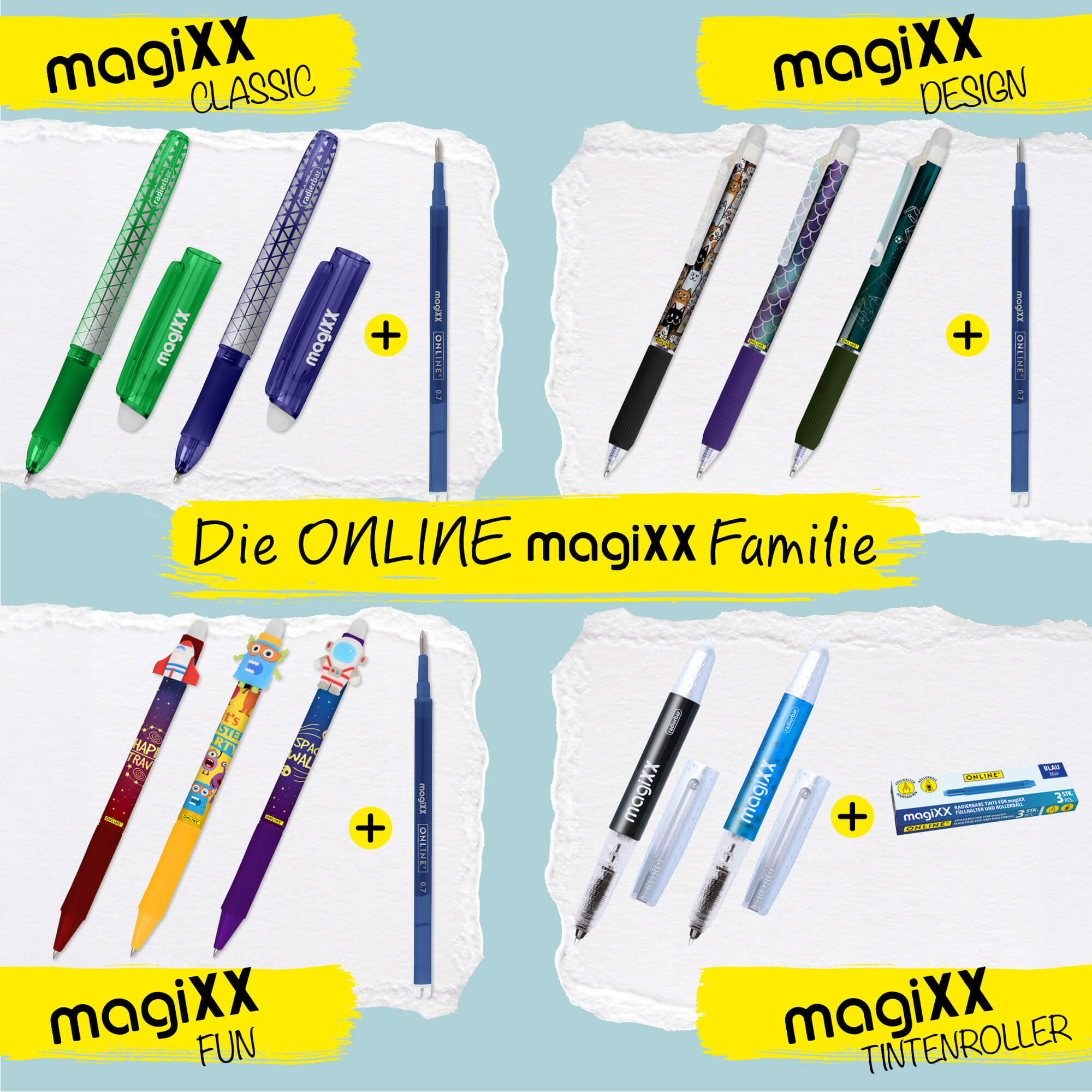 Radierbarer Füller ONLINE magiXX Turquoise Dream