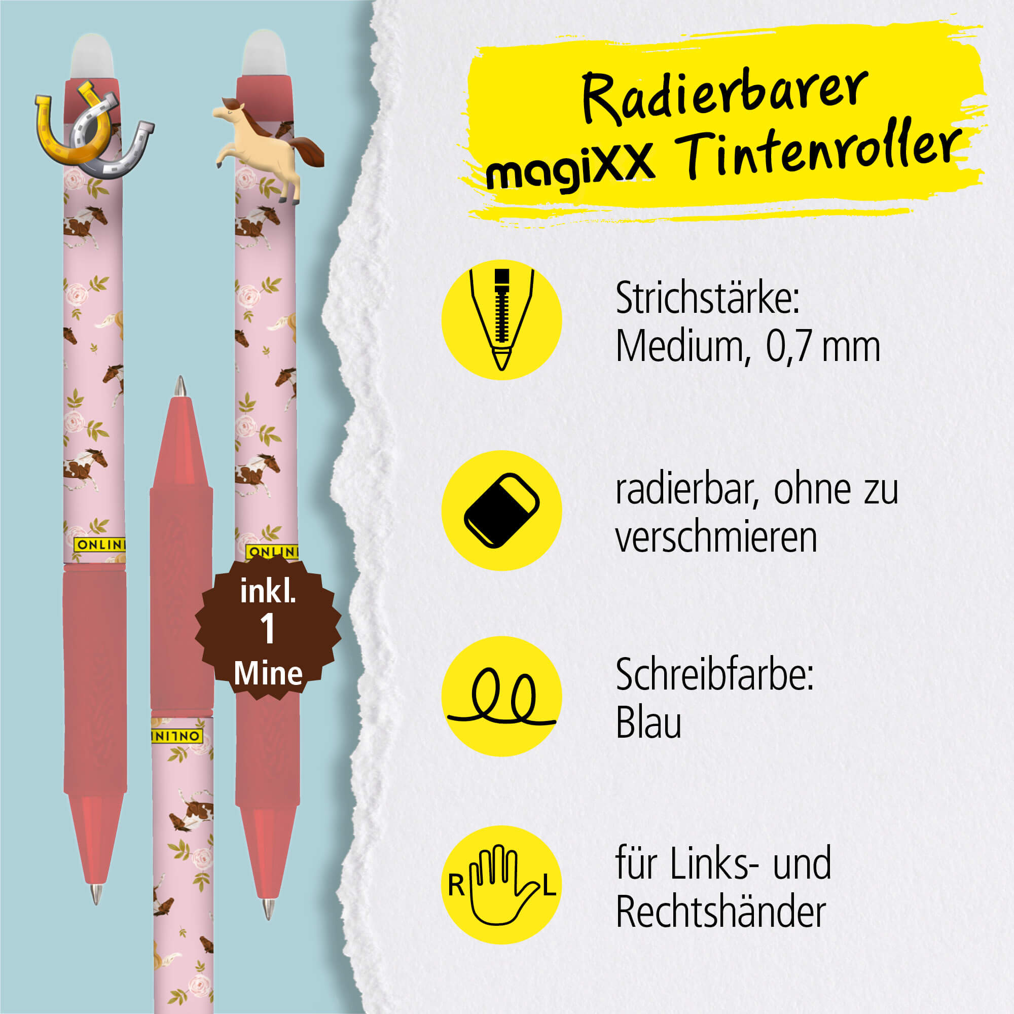 Radierbarer Gelschreiber magiXX Spin Horse
