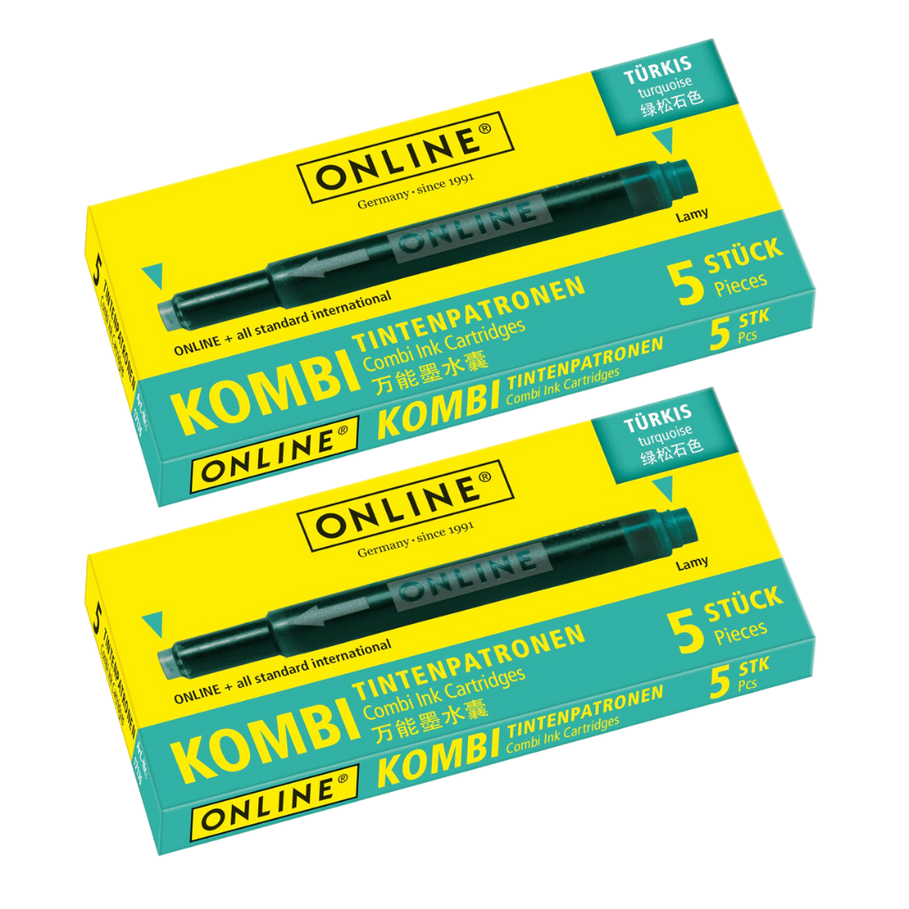10x Kombi-Tintenpatrone türkis Tintenpatrone Füller türkis Online