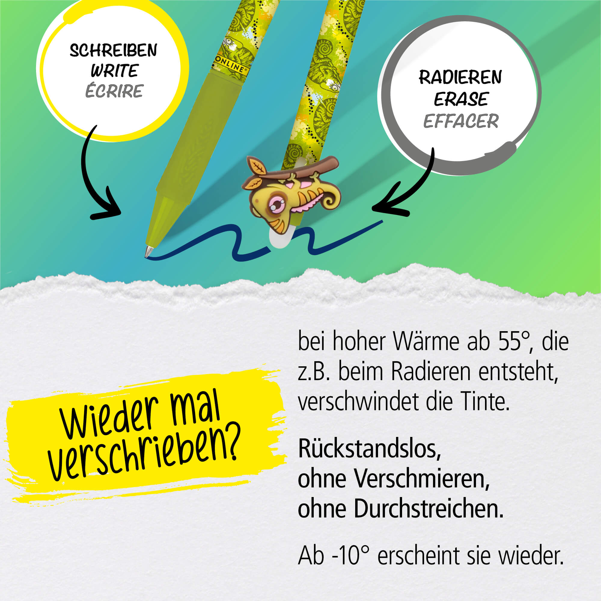 Radierbare Gelschreiber magiXX Fun Wild Life, 6er Pack Radierbare Gelschreiber magiXX Fun Wild Life, 6er Pack