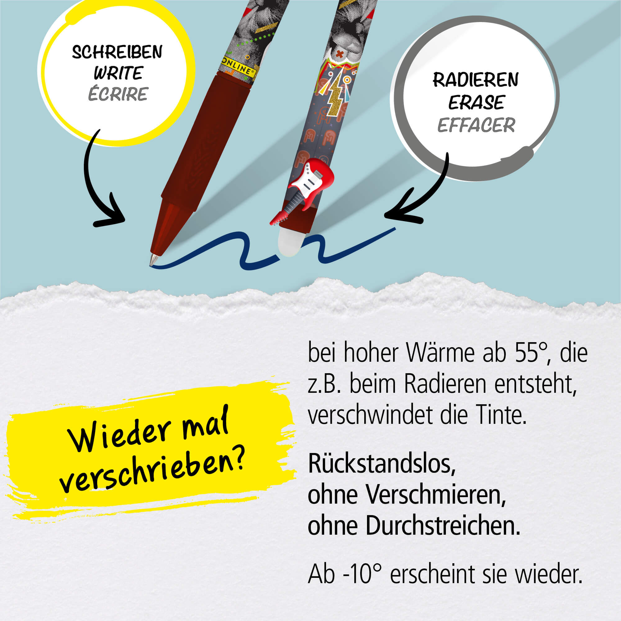 Radierbarer Gelschreiber magiXX Spin Music