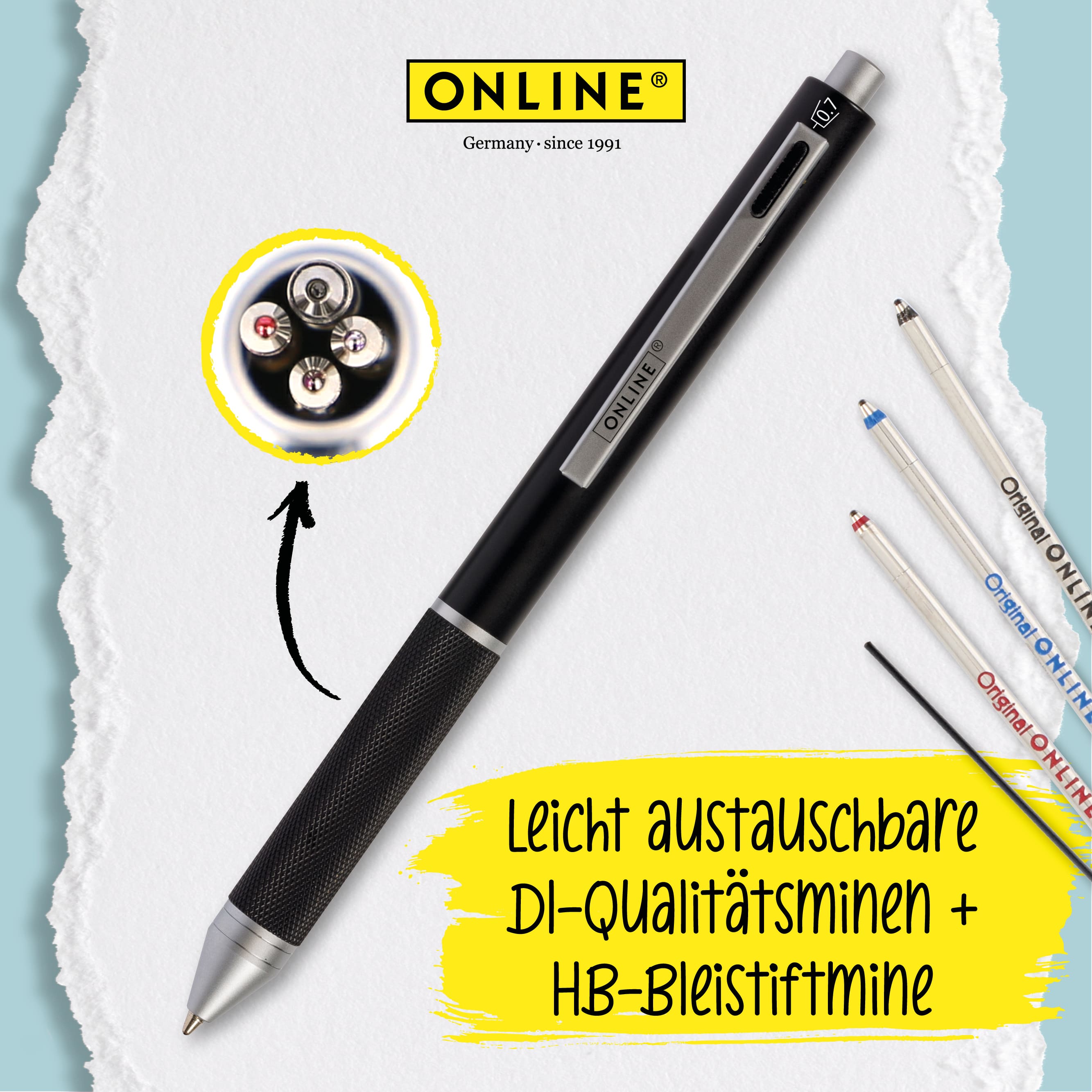 Kugelschreiber Multipen 4-in-1 Black