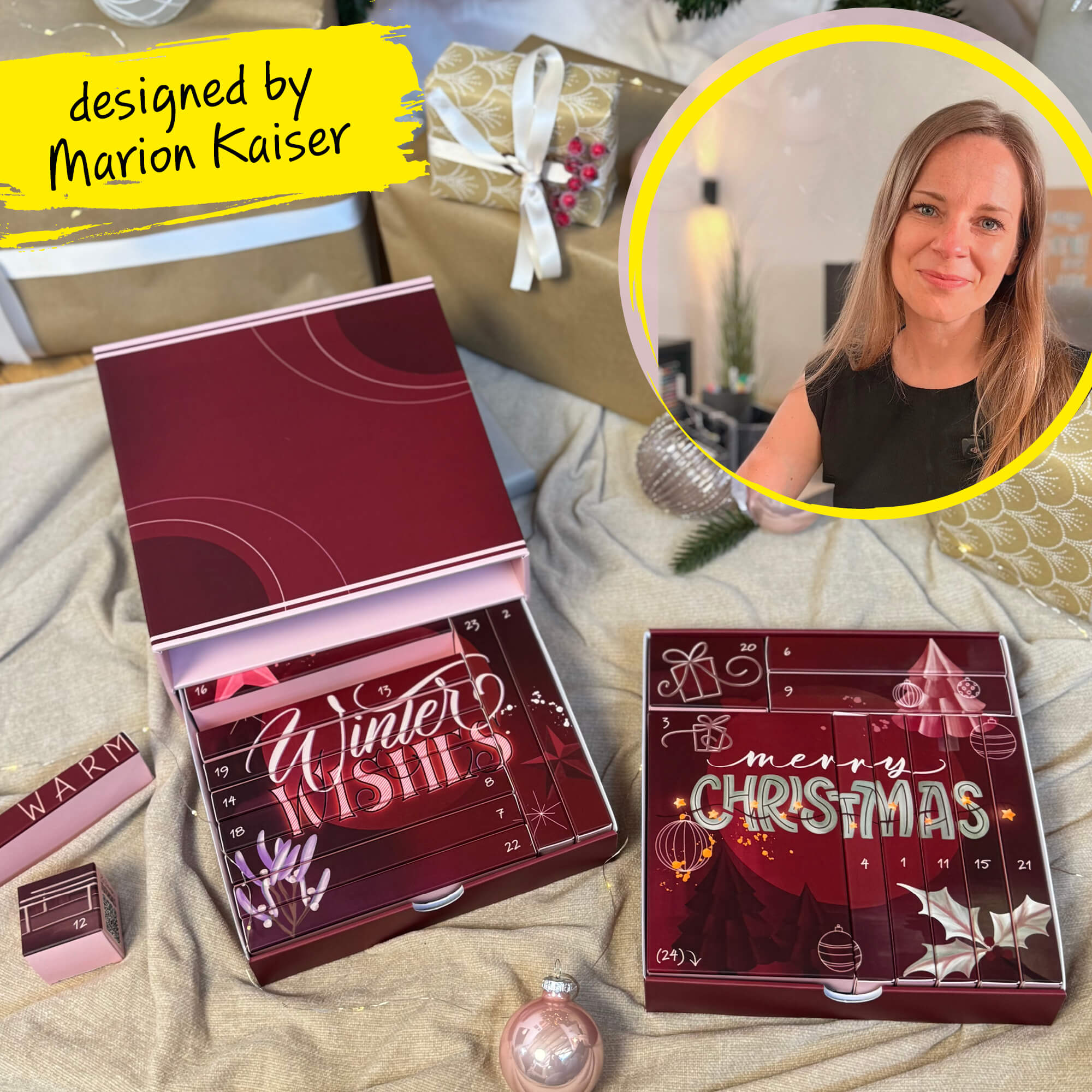 ONLINE Adventskalender Lettering 2026, Kreativ Kalender für Handlettering inkl. Video-Tutorials