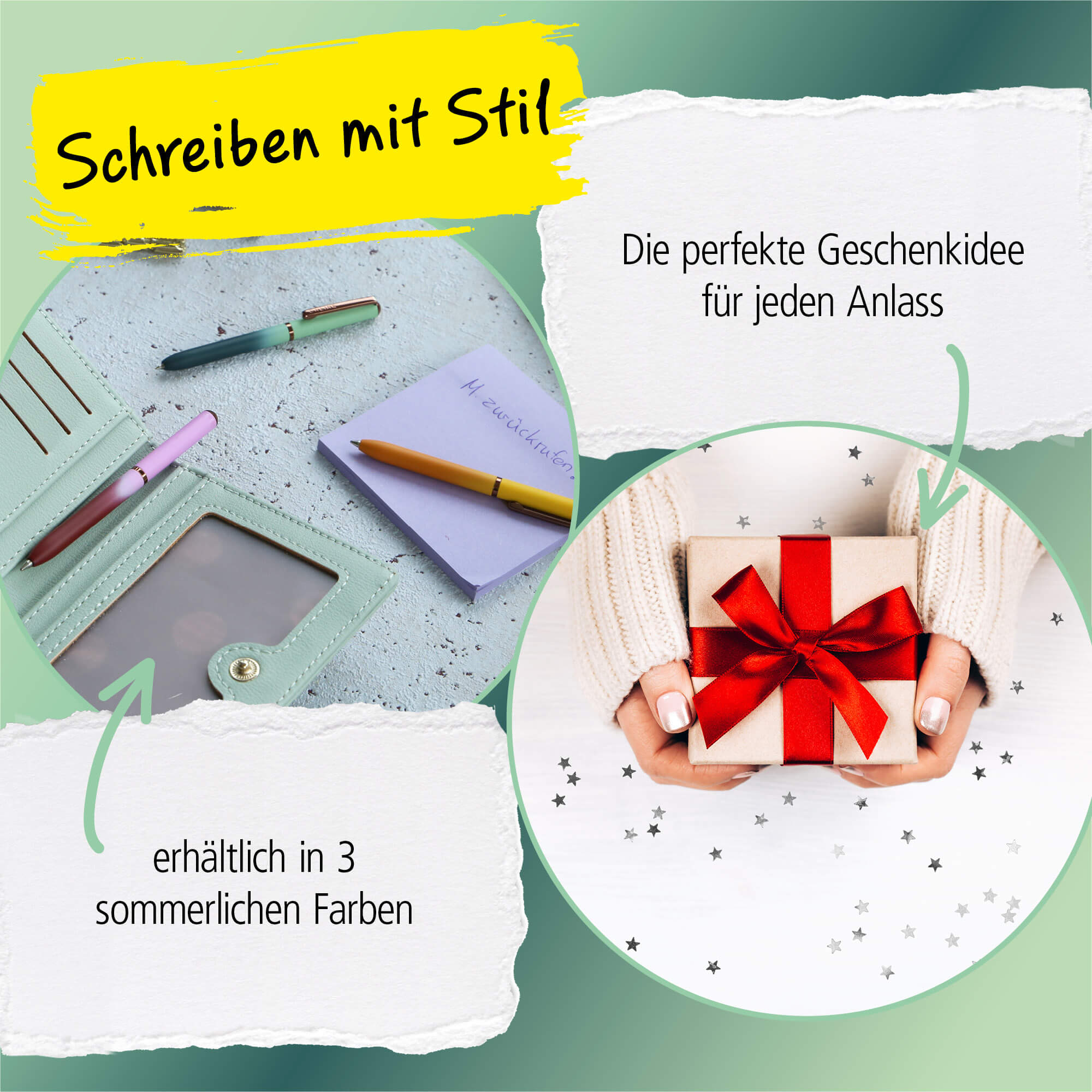 Kugelschreiber Mini Portemonnaie Pistachio