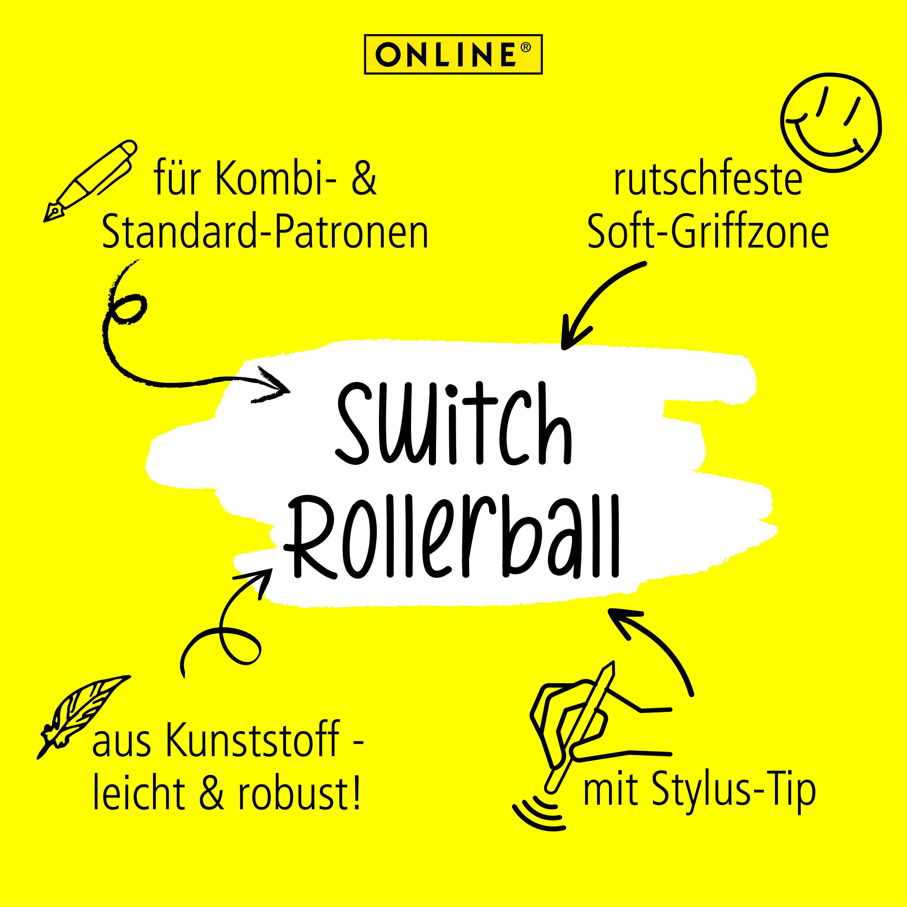 Tintenpatronen-Rollerball Switch Plus Ocean Green