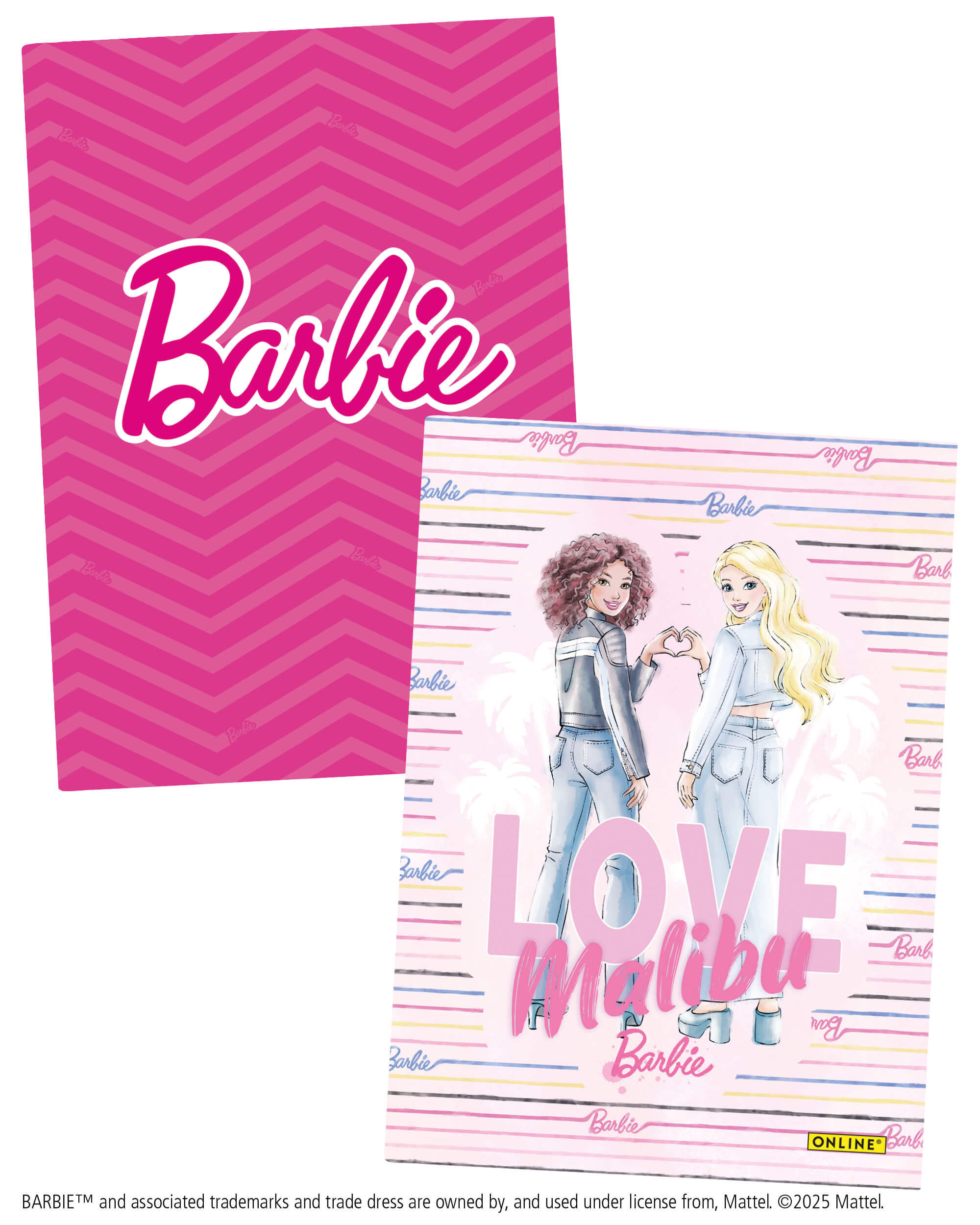 Kladde DIN A5 Barbie, dotted, 96 Blatt, 80 g/m² Notizbuch, 2er Pack
