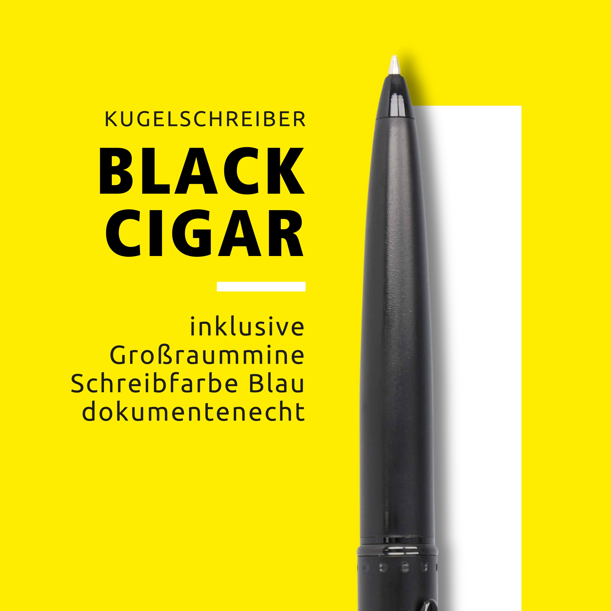 Kugelschreiber Black Cigar inklusive internationaler Großraummine