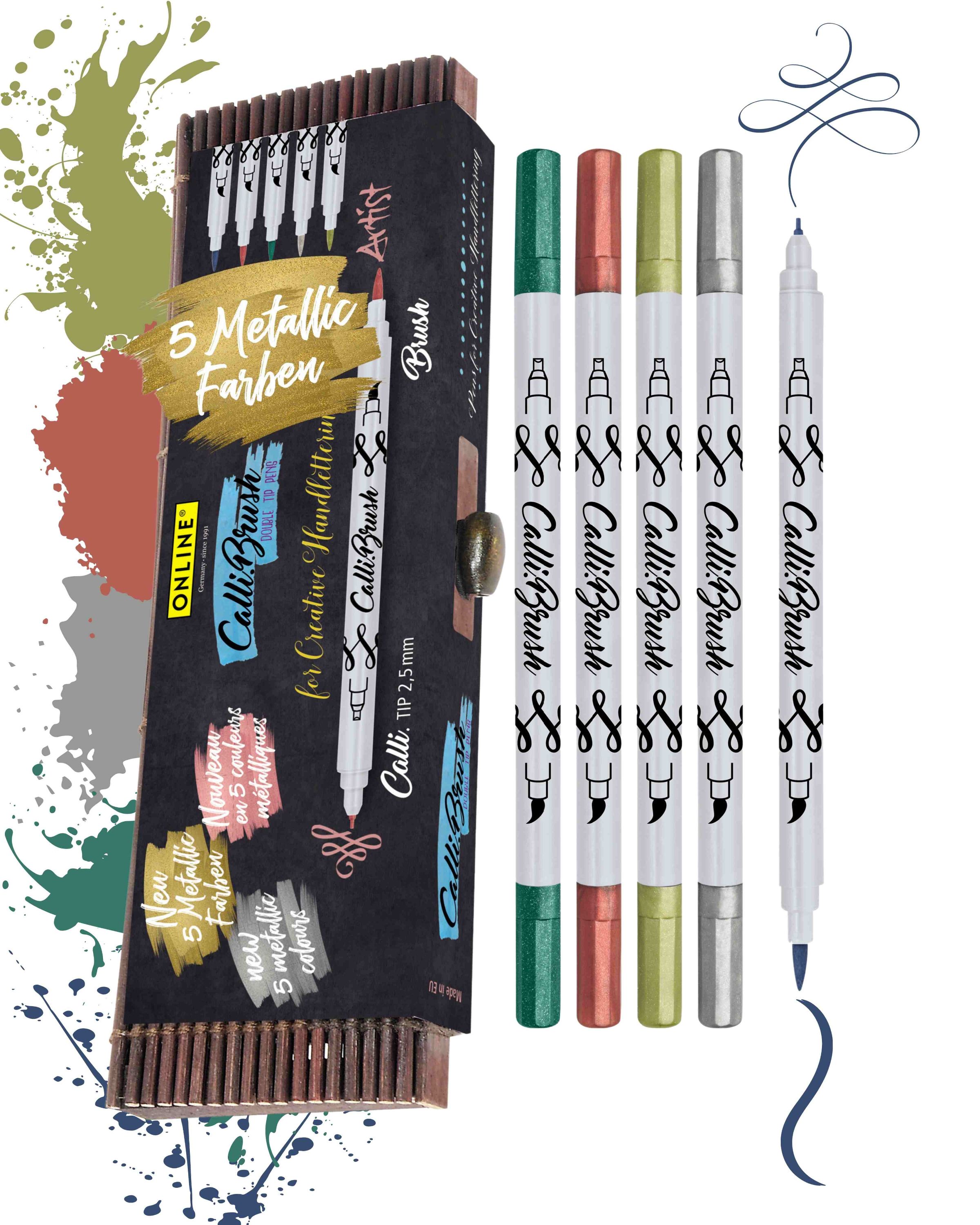 Calli.Brush Pens 5er Set  Metallic