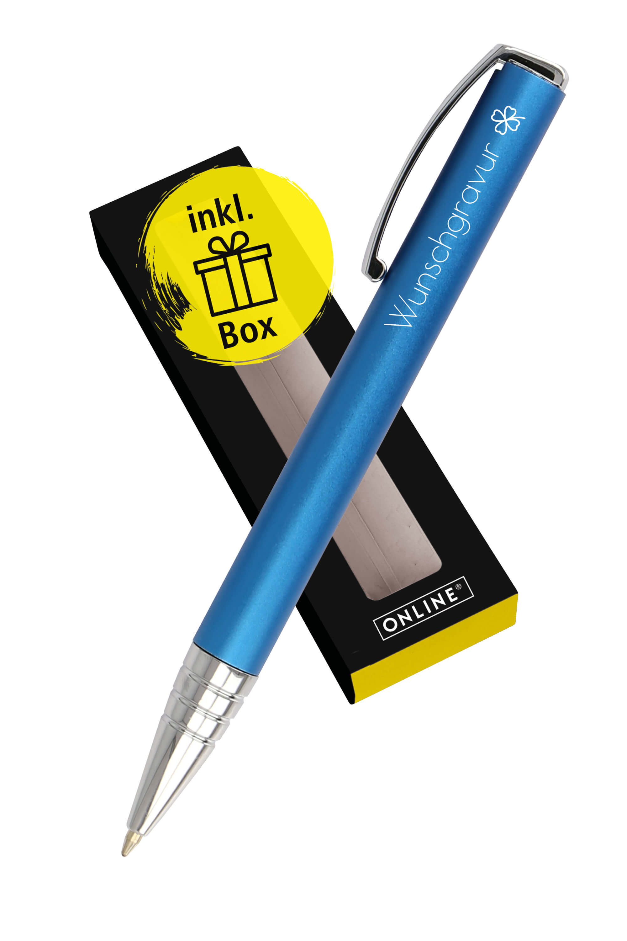 Kugelschreiber Vision Ocean Blue, mit Wunschgravur