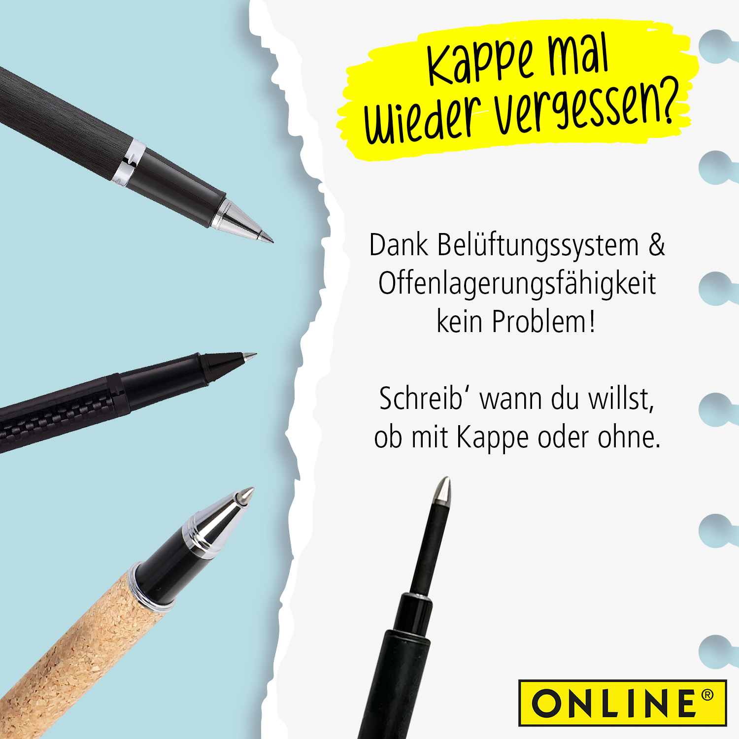 Rollerball-Minen Vorteilspack Blau