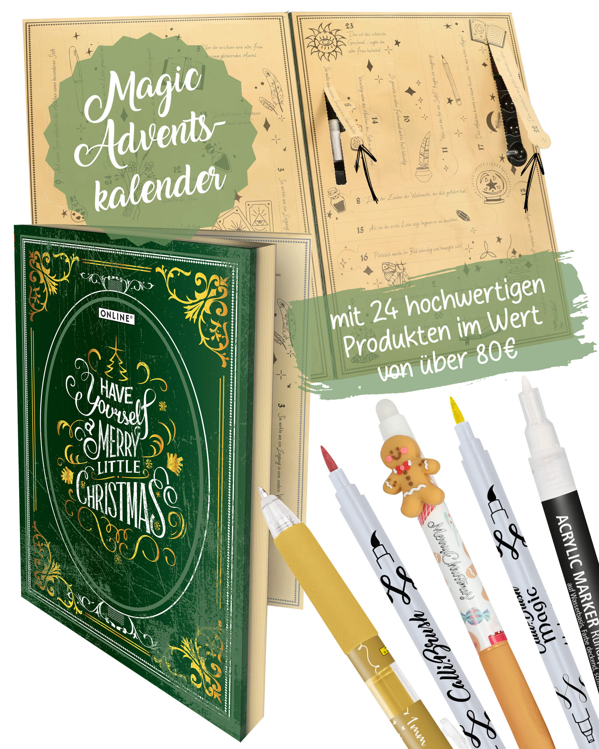 ONLINE Adventskalender Magic 2025, Kreativ Kalender für Klein & Groß