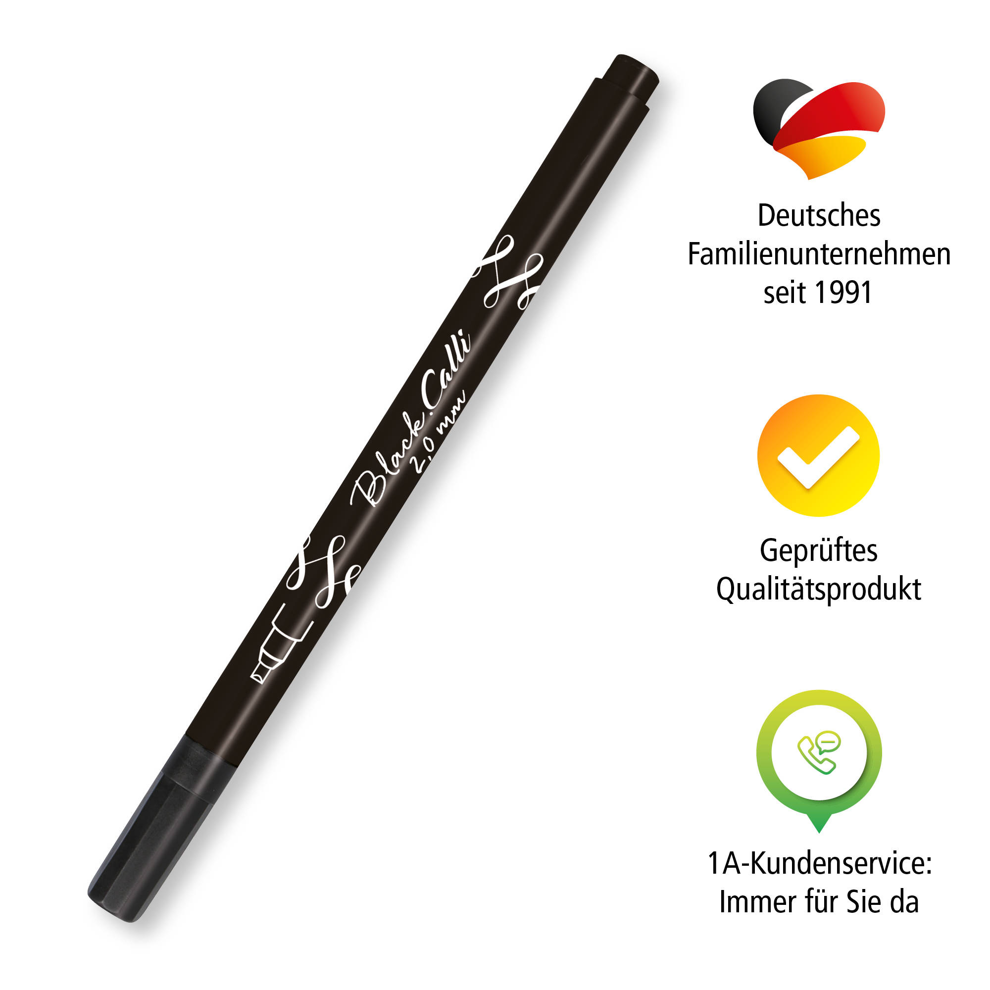 Calli Brush Pen schwarz Black  2 mm