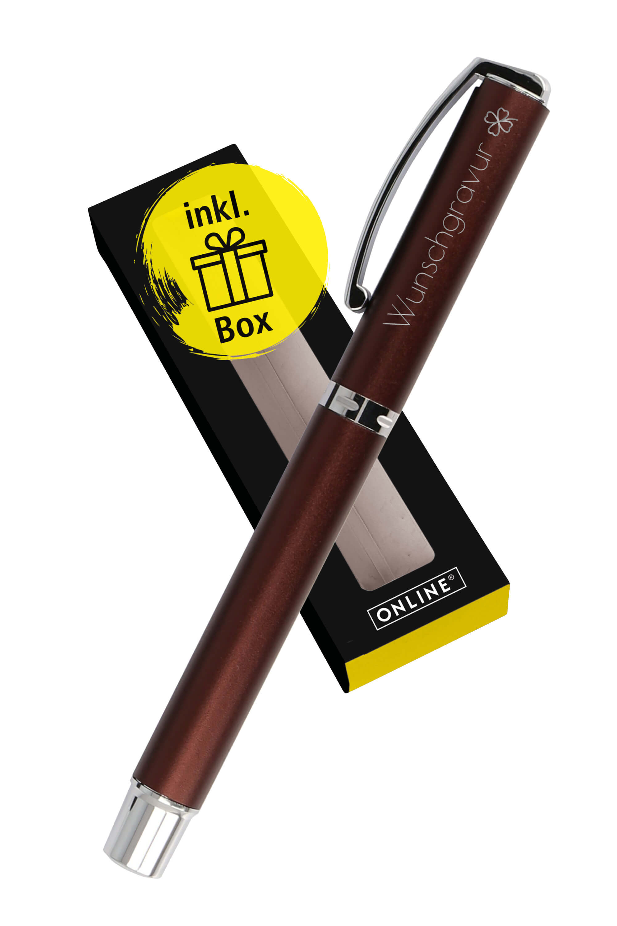 Füllhalter Vision Cognac, personalisiert mit Gravur