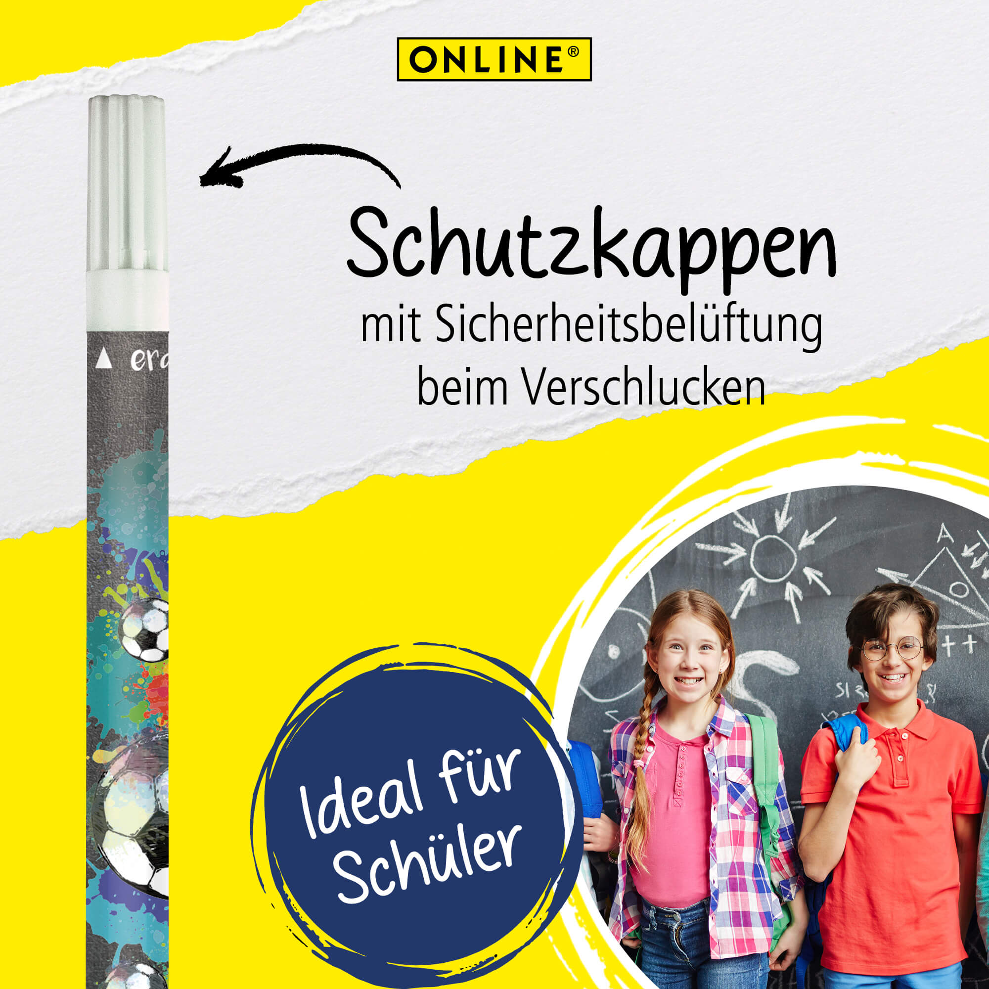 Tintenlöscher Soccer im TagBag, 6 Stück