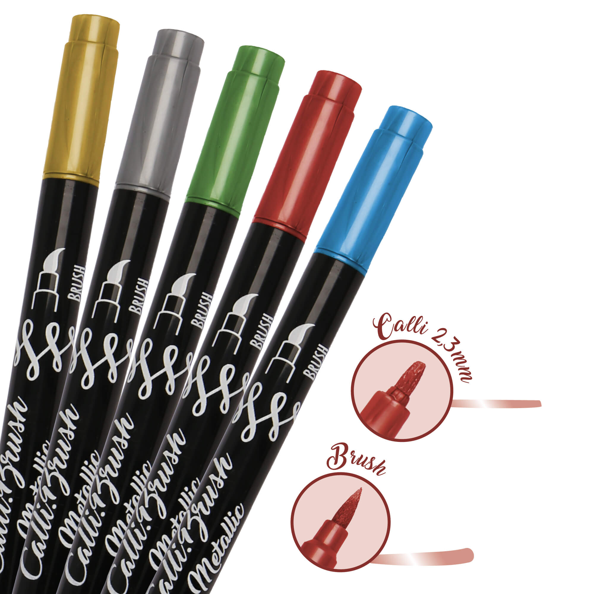 Calli.Brush Pen Metallic Red