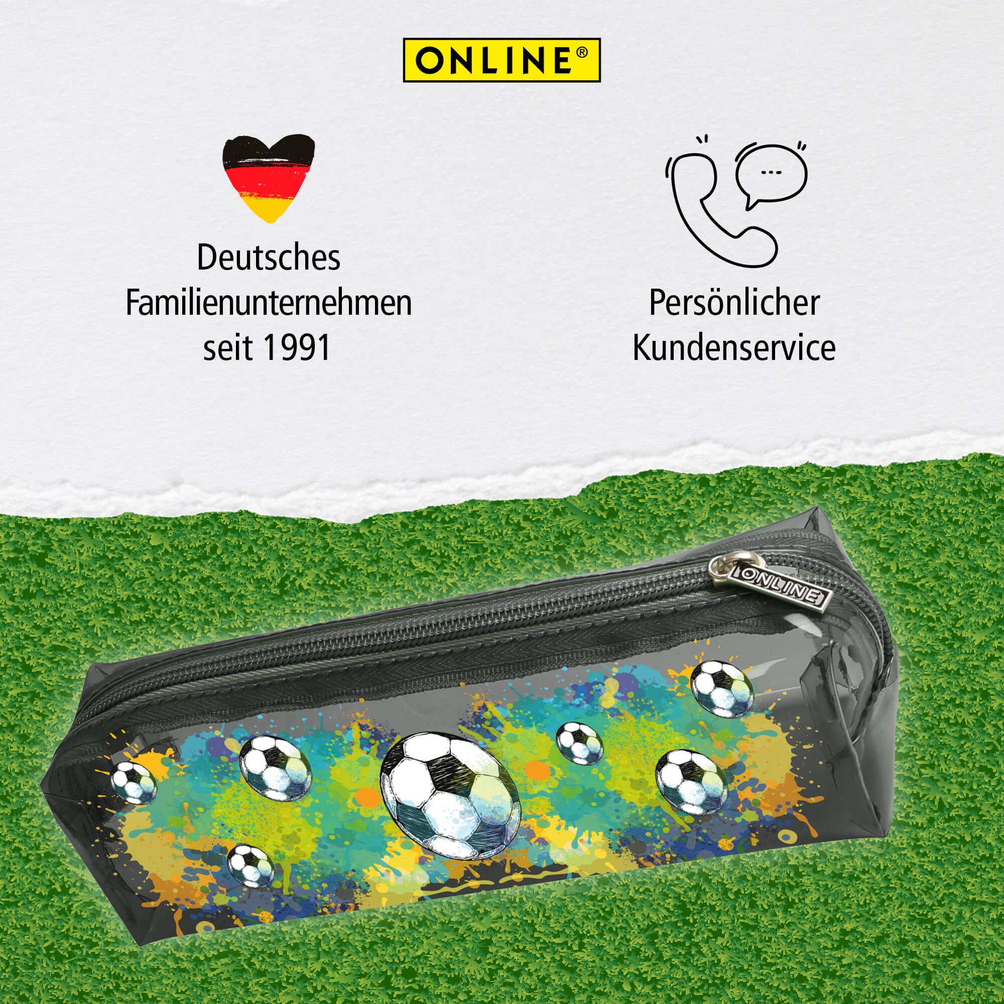 Schlampermäppchen Soccer Transparent