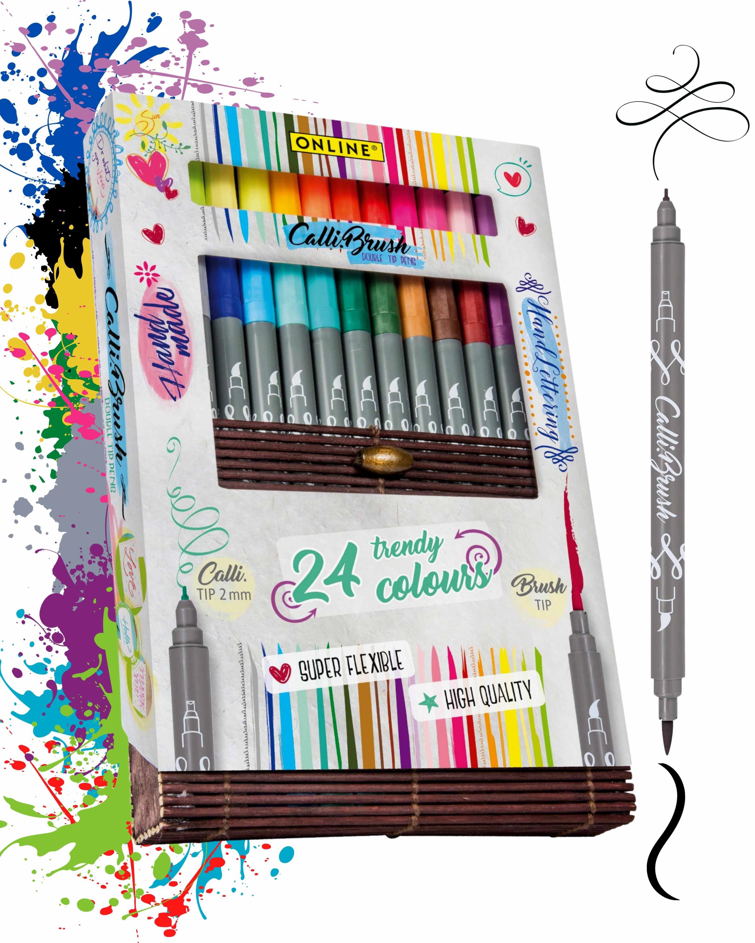 Calli.Brush - Brush Pen Set mit 24 Farben