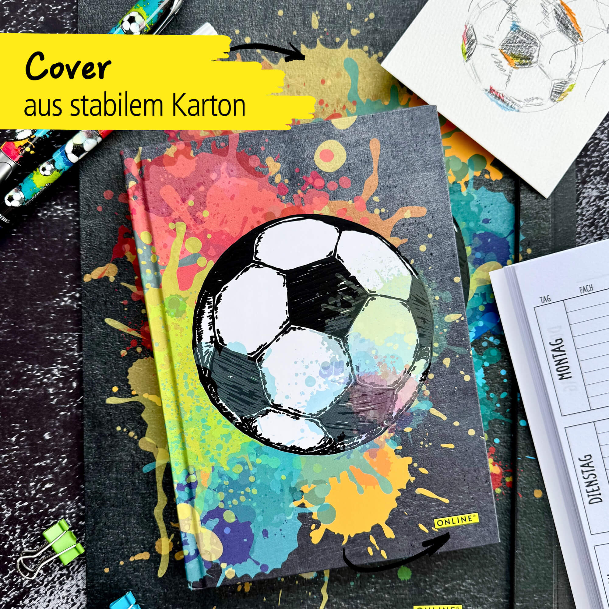 ONLINE Notizbuch DIN A5 "Soccer"