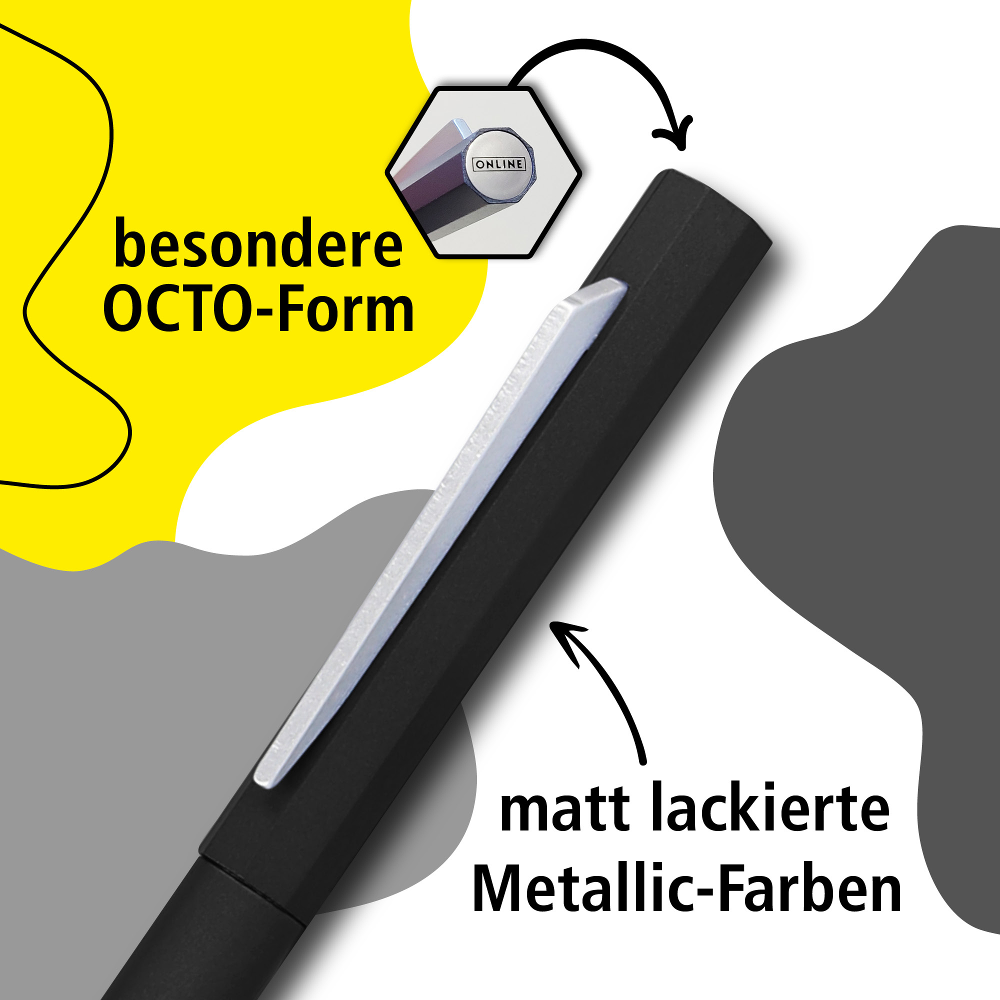 Drehkugelschreiber Octopen Black