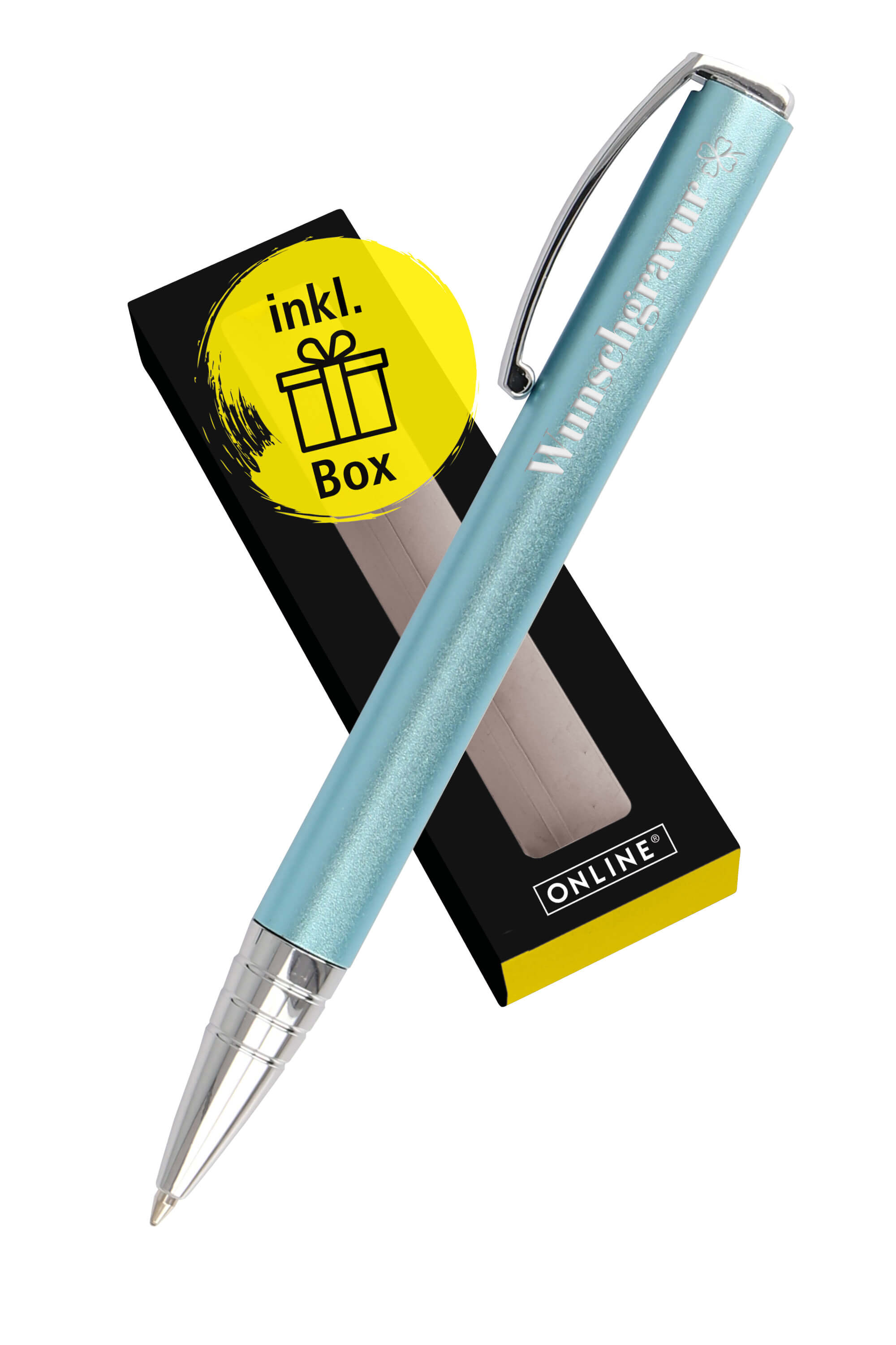Kugelschreiber Vision Turquoise, personalisiert mit Gravur
