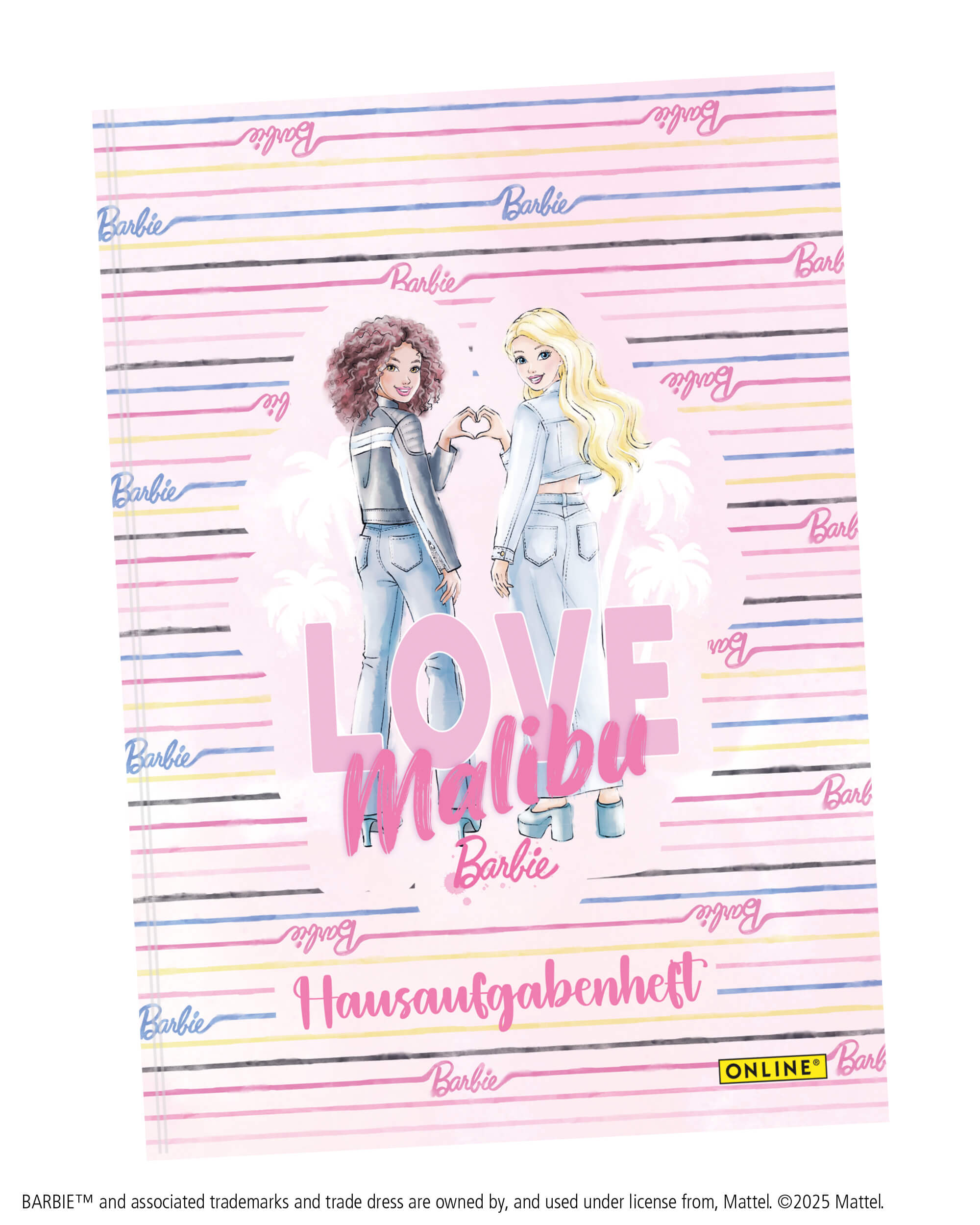 Hausaufgabenheft DIN A5 Barbie Malibu, Soft-Cover