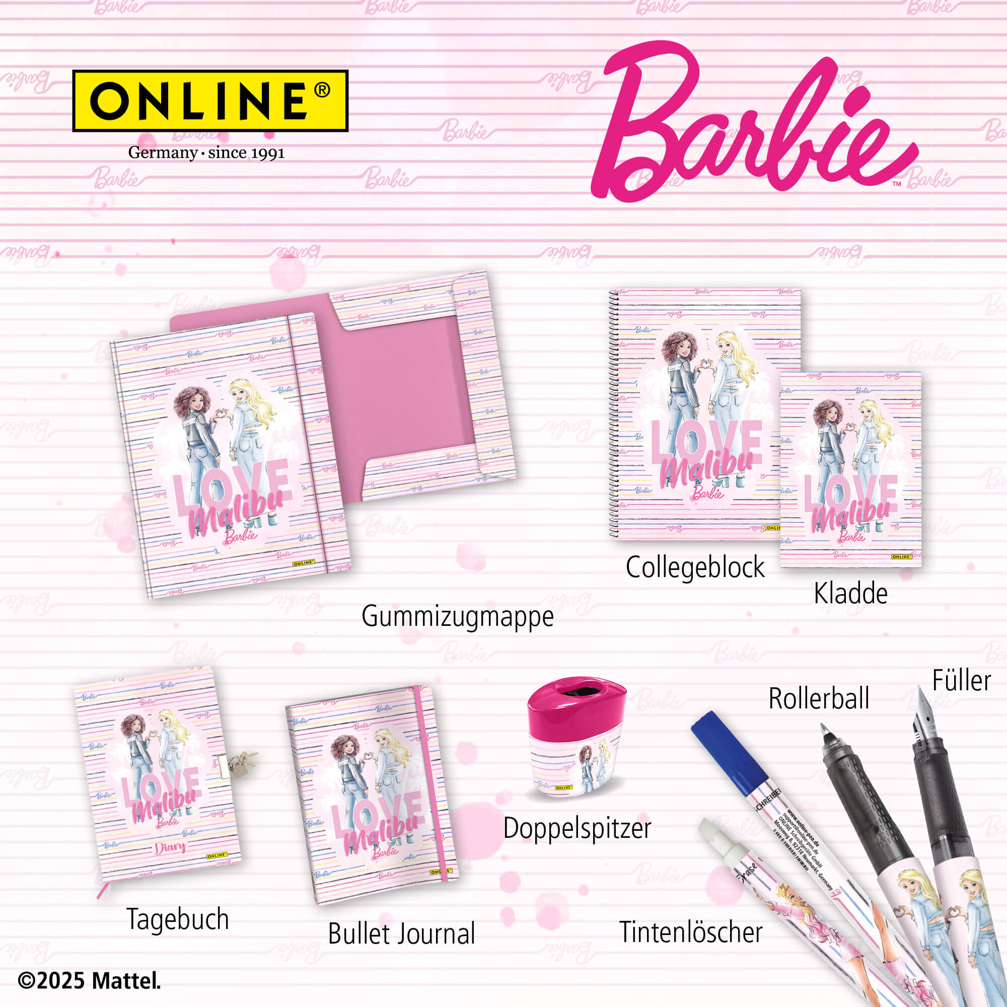 Glitter Glue Set Barbie