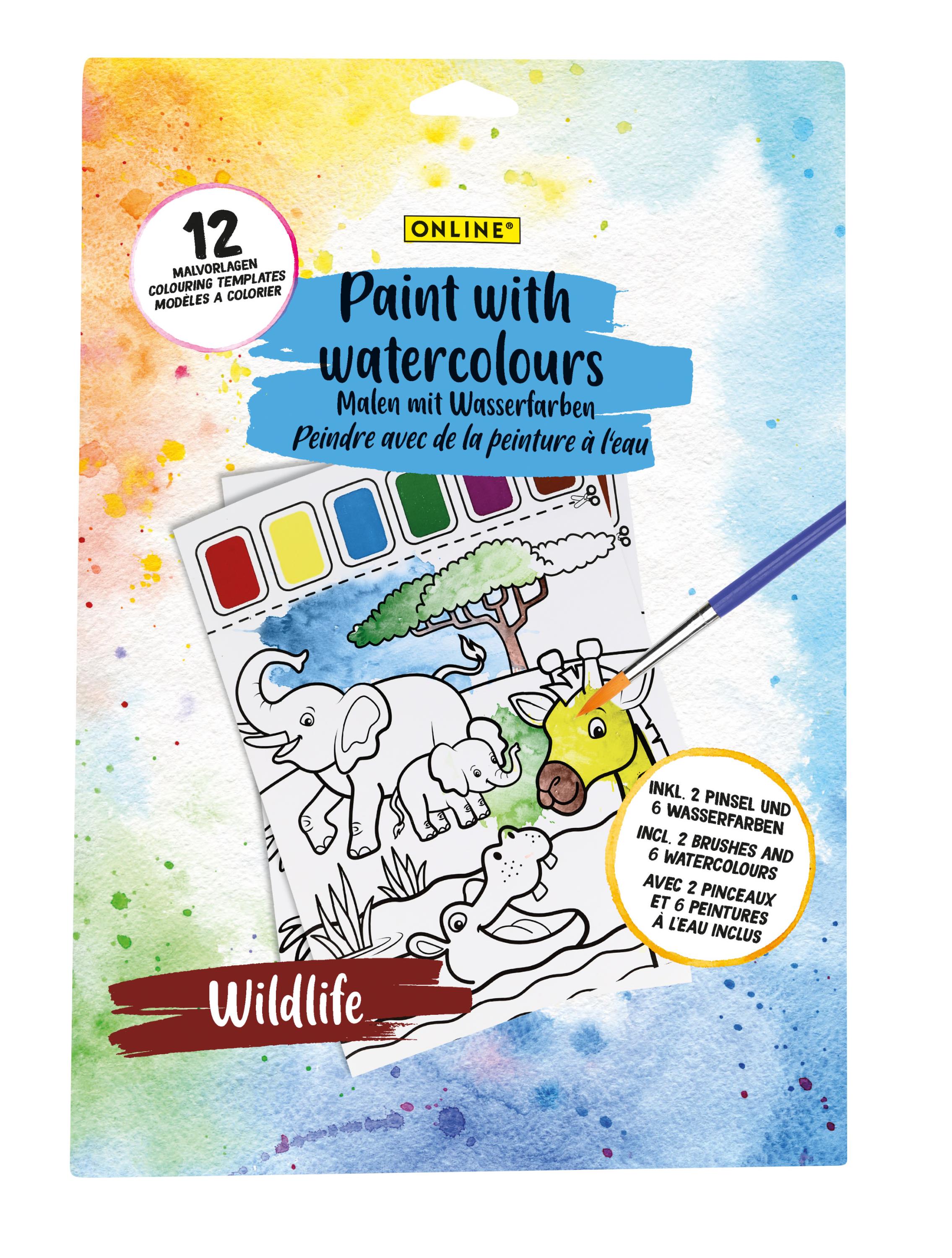 Malen mit Wasserfarben Wildlife