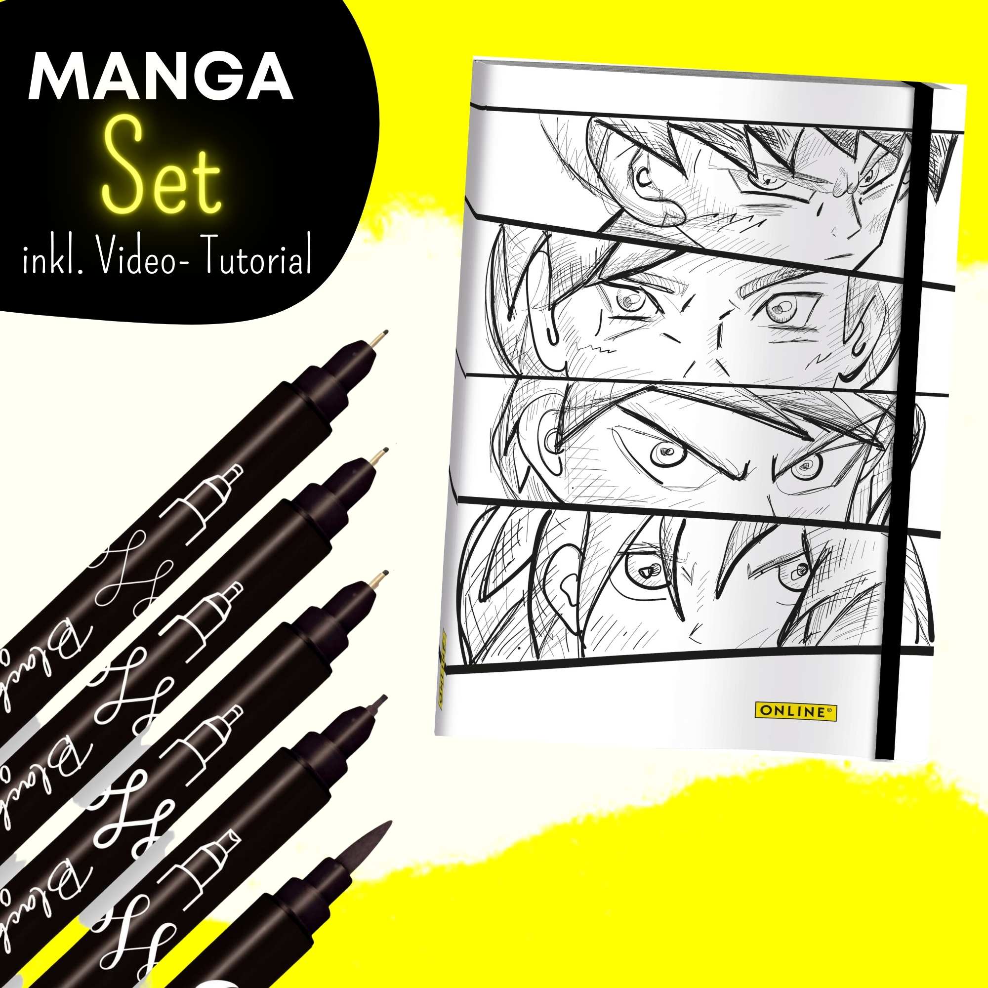 Bullet Journal Manga & Black Lettering Set